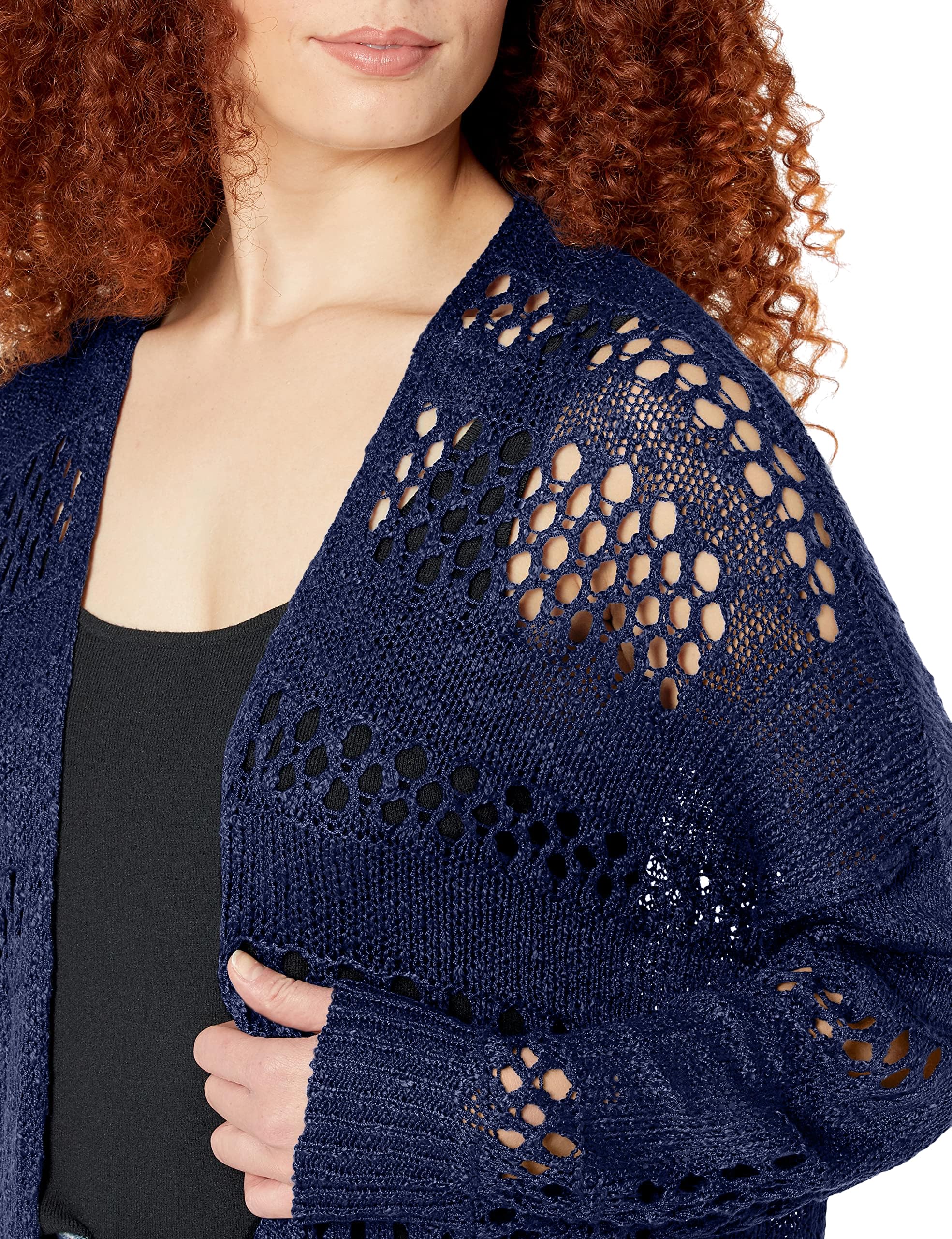 GRECERELLE 2025 Women's Summer Crochet Boho Long Sleeve Lightweight Oversized Open Front Cardigan Sweater - Beach Cover Up, Music Festival Outfit, Casual Loungewear