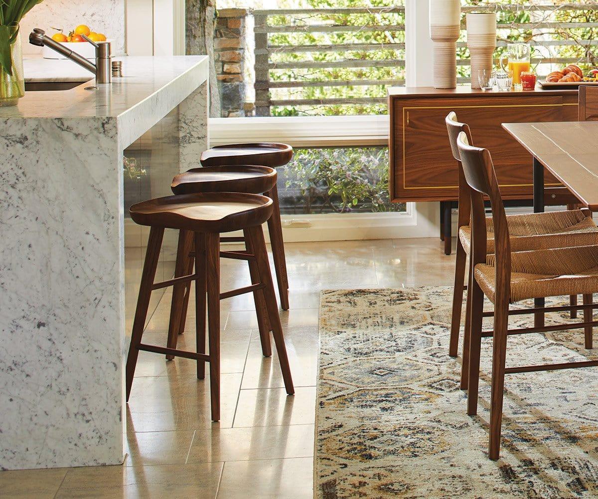 Kallan Counter Stool - Modern Kitchen Bar Stools with Adjustable Height for Breakfast Nook, Kitchen Island & Home Bar | Comfortable & Stylish Dining Seating