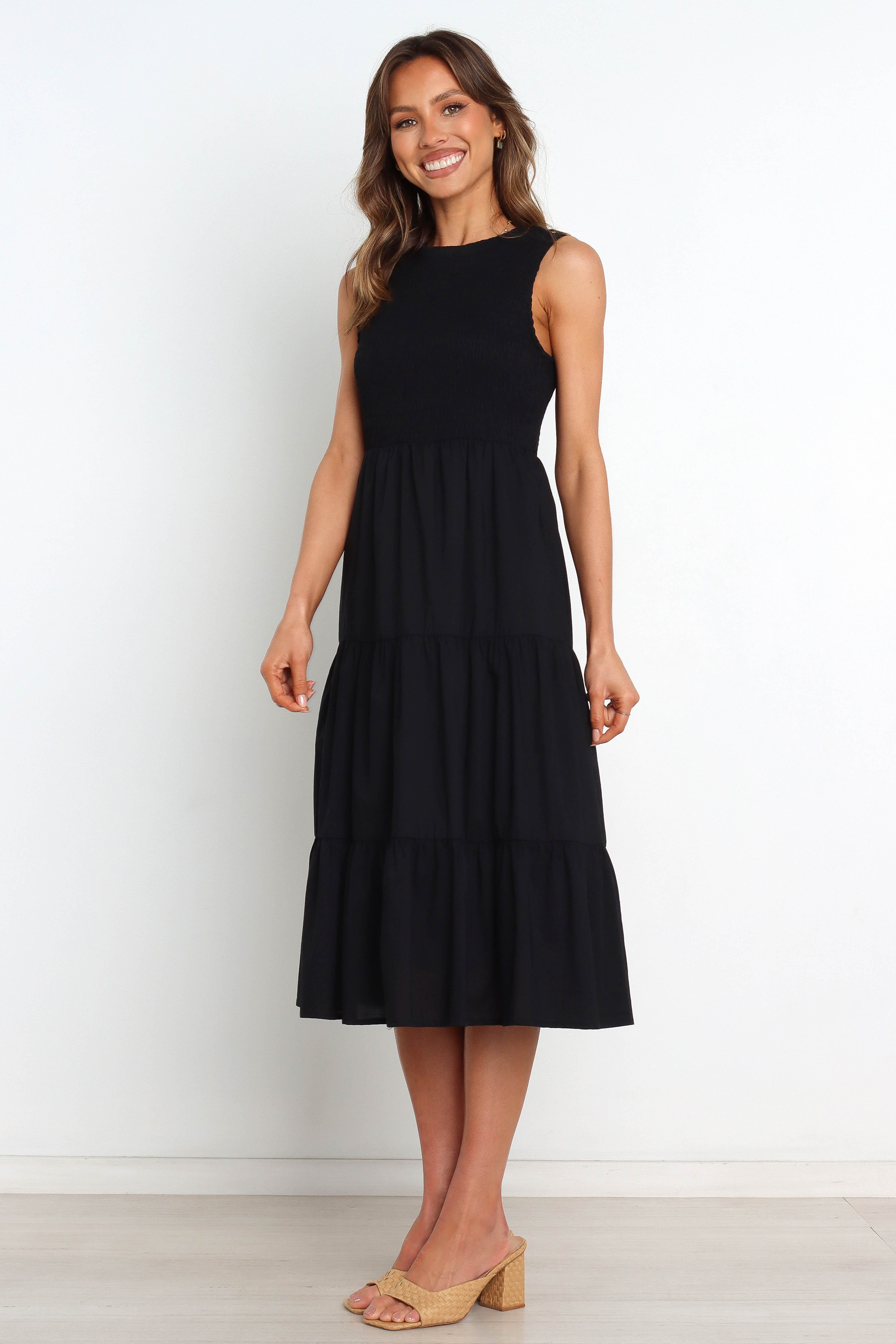 Erhardt Women's Black Dress - Elegant & Comfortable for Work, Party & Everyday Wear