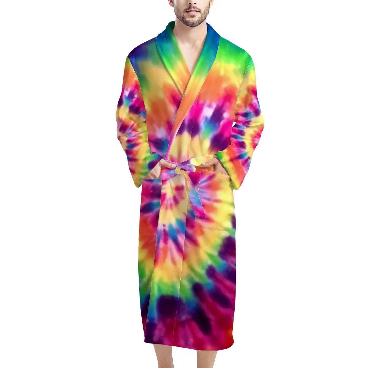 AFPANQZ Men's Lightweight Waffle Bathrobe with Pockets - Full Length Long Sleeve Sleepwear, Big & Tall Pajama Shawl Nightgown - Perfect for Lounging, Spa Days & Cozy Home Relaxation