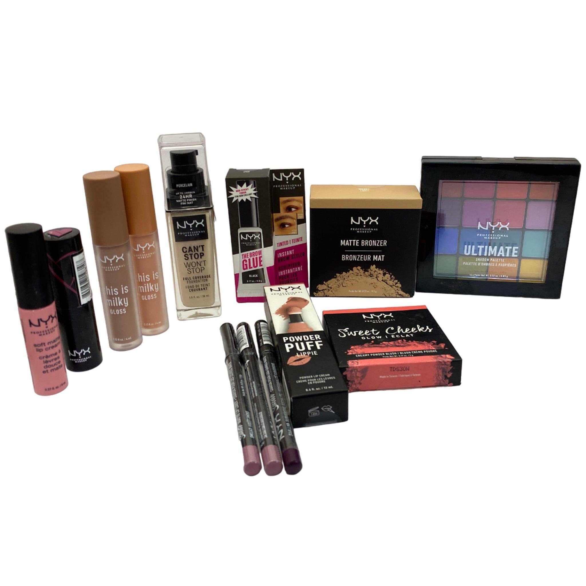 NYX Professional Makeup Kit - 50 Piece Assorted Cosmetic Set for Eyes, Lips & Face | Perfect for Makeup Artists, Beginners & Daily Beauty Routine
