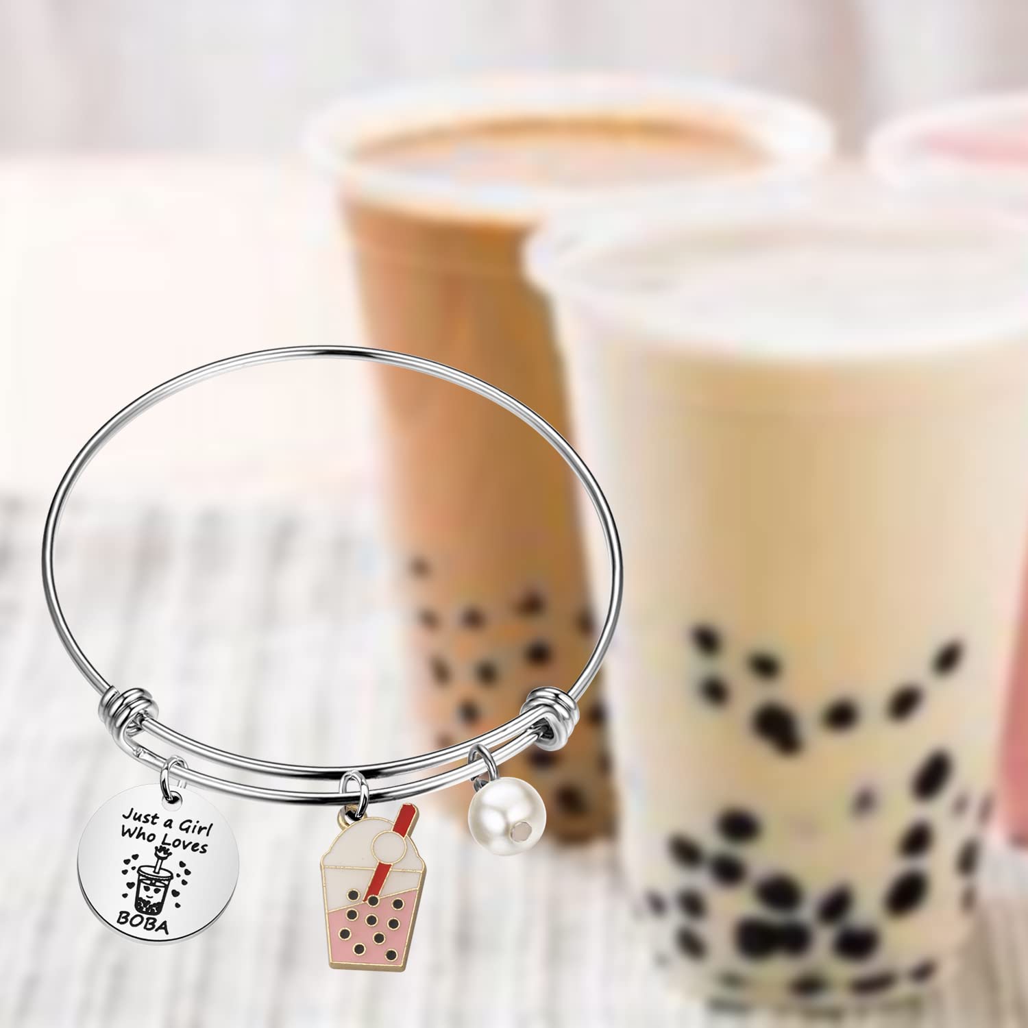 MYOSPARK Bubble Tea Keychain - Cute Milk Tea Jewelry Gift for Bubble Tea Lovers, Girls & Women - Perfect for Keyrings, Bags & Bubble Tea Party Accessories