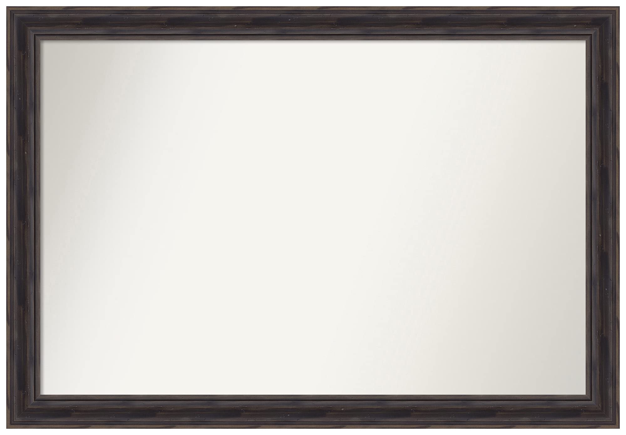 Amanti Art Rustic Pine Non-Beveled Custom Wall Mirror 24.5x35.5 Inches - Handcrafted Brown Bathroom Mirror with Narrow Frame - Available in Various Sizes for Living Room, Bedroom & Entryway Decor