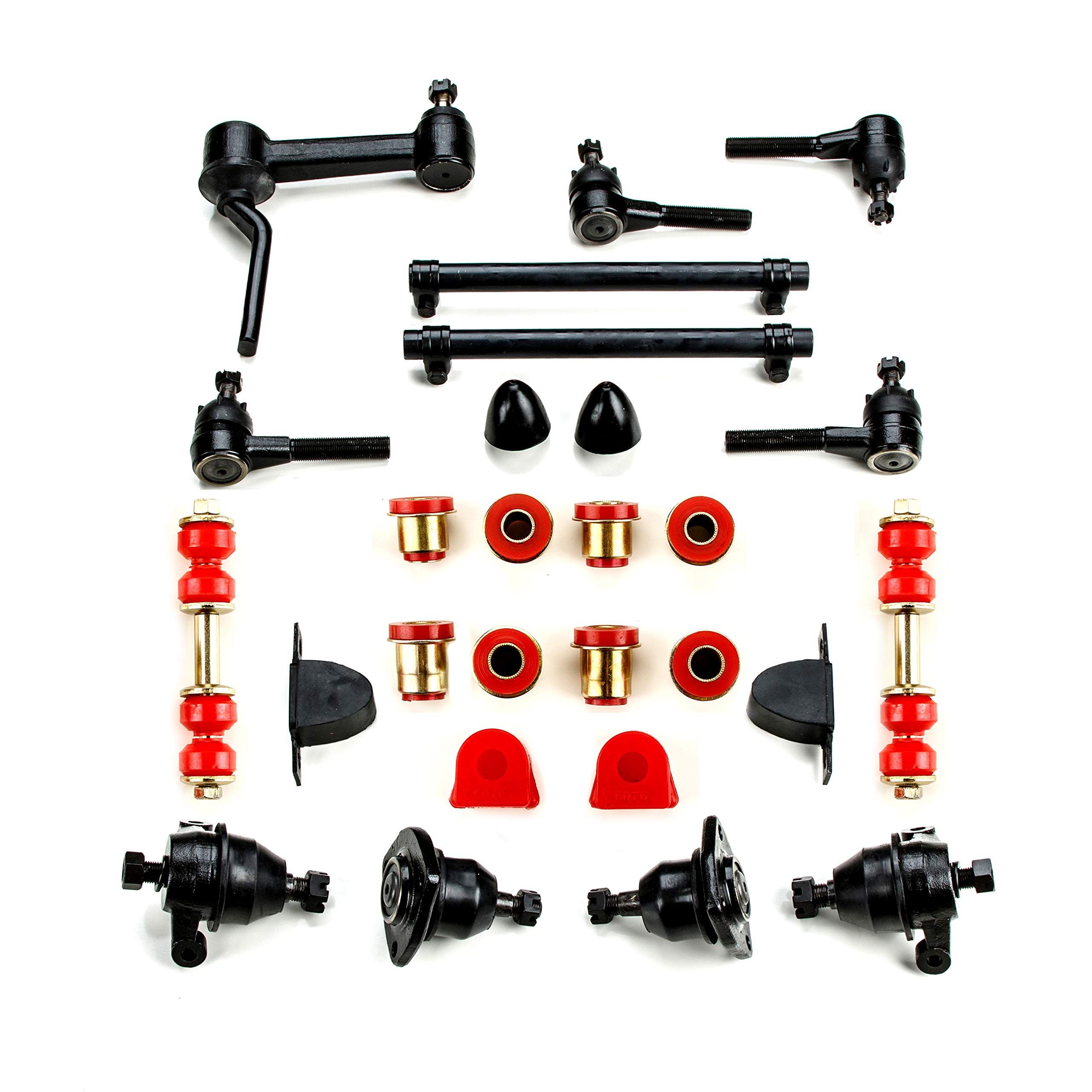 High-Performance Red Polyurethane Suspension Master Rebuild Kit (27-Piece) - Compatible with Chevrolet Corvette C5 C6 - OEM Spec Replacement - Improves Handling & Ride Comfort - Perfect for Racing, Street Performance & Restoration Projects