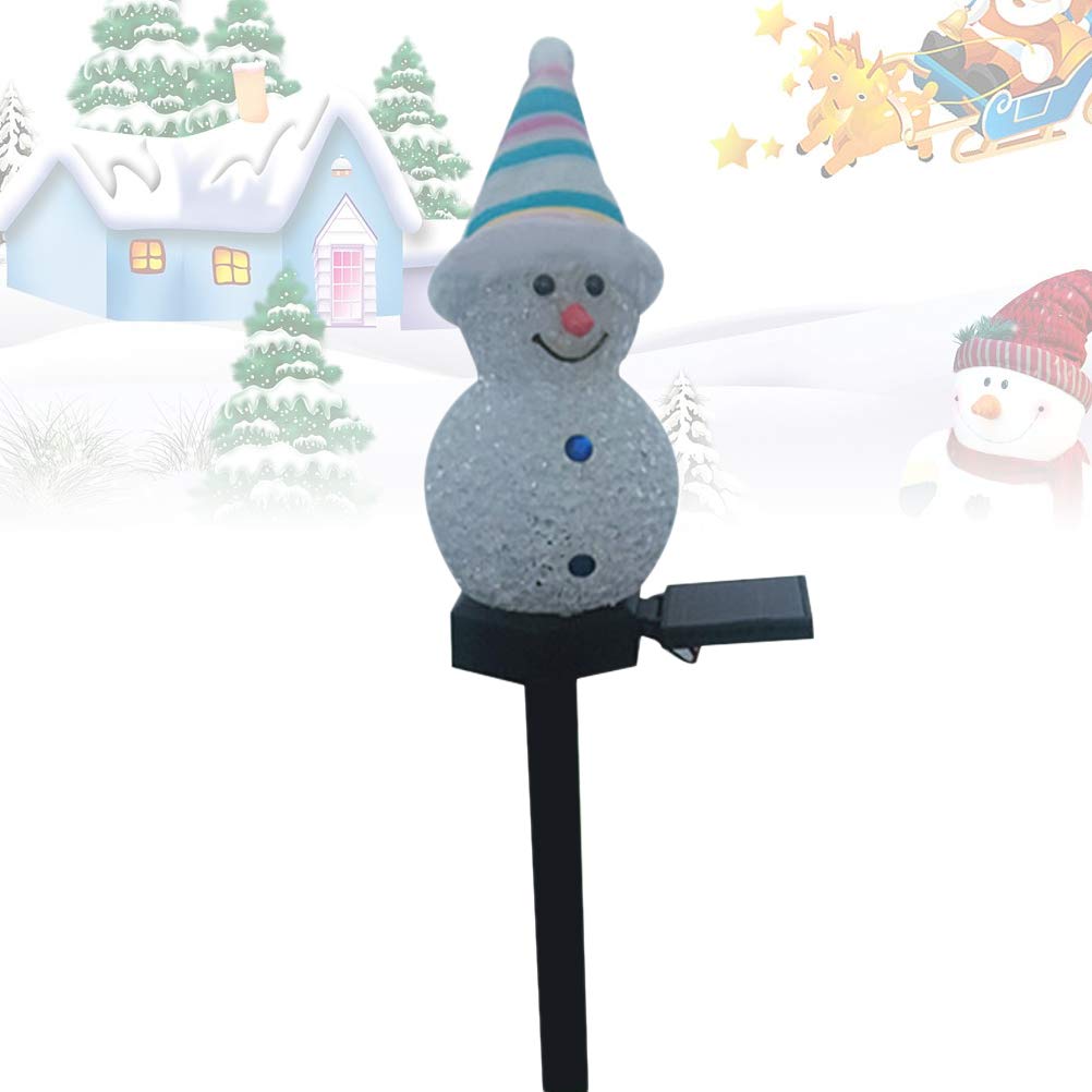 ABOOFAN Solar Snowman Pathway Lights - Outdoor Christmas Decoration with Solar Panel for Garden, Patio, and Walkway | Weatherproof Holiday Lighting for Yard, Lawn, and Driveway