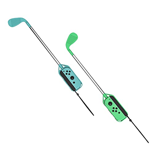 WDGAM Switch Sports Accessories - 2 Pack Golf Club Handle Grips for Nintendo Switch Joy-Con | Compatible with Mario Golf: Super Rush Game | Perfect for Home Gaming & Party Sports Fun