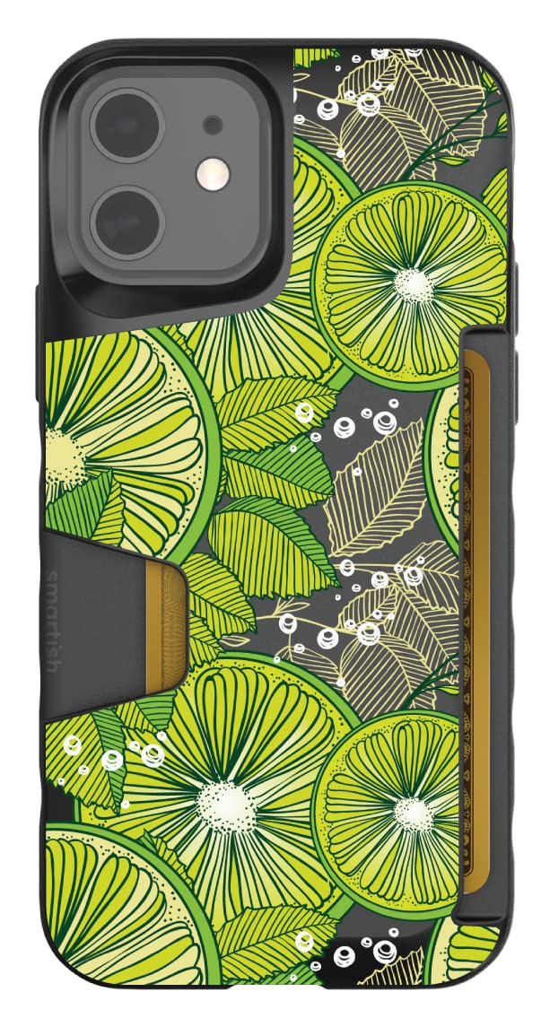 Smartish Lime Time Slim Protective Wallet Case for iPhone 12/12 Pro - Credit Card Holder with Hidden Slot & Drop Tested Protection | Perfect for Everyday Use, Travel & Secure Card Storage