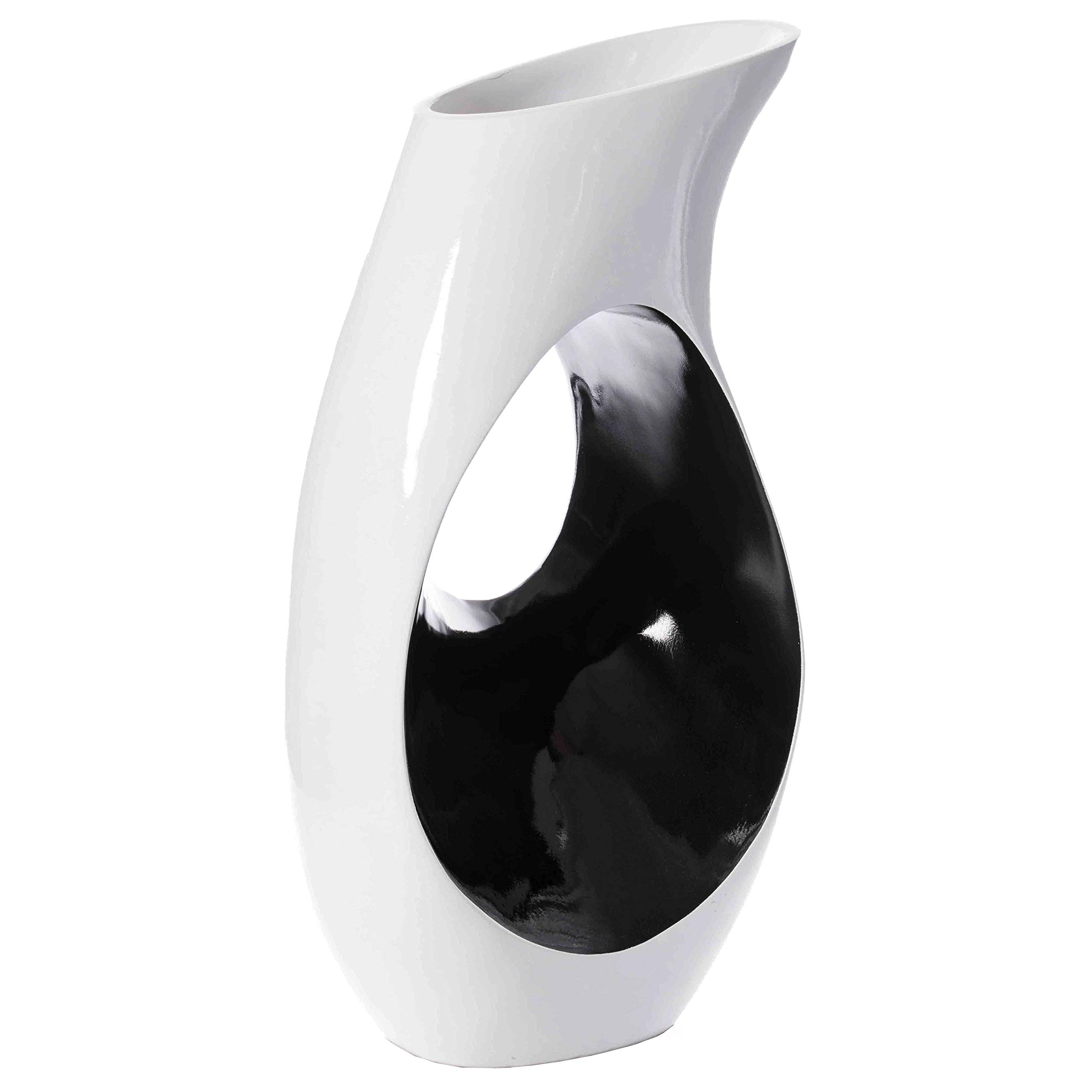 Modern White Trumpet Floor Vase - 33.75