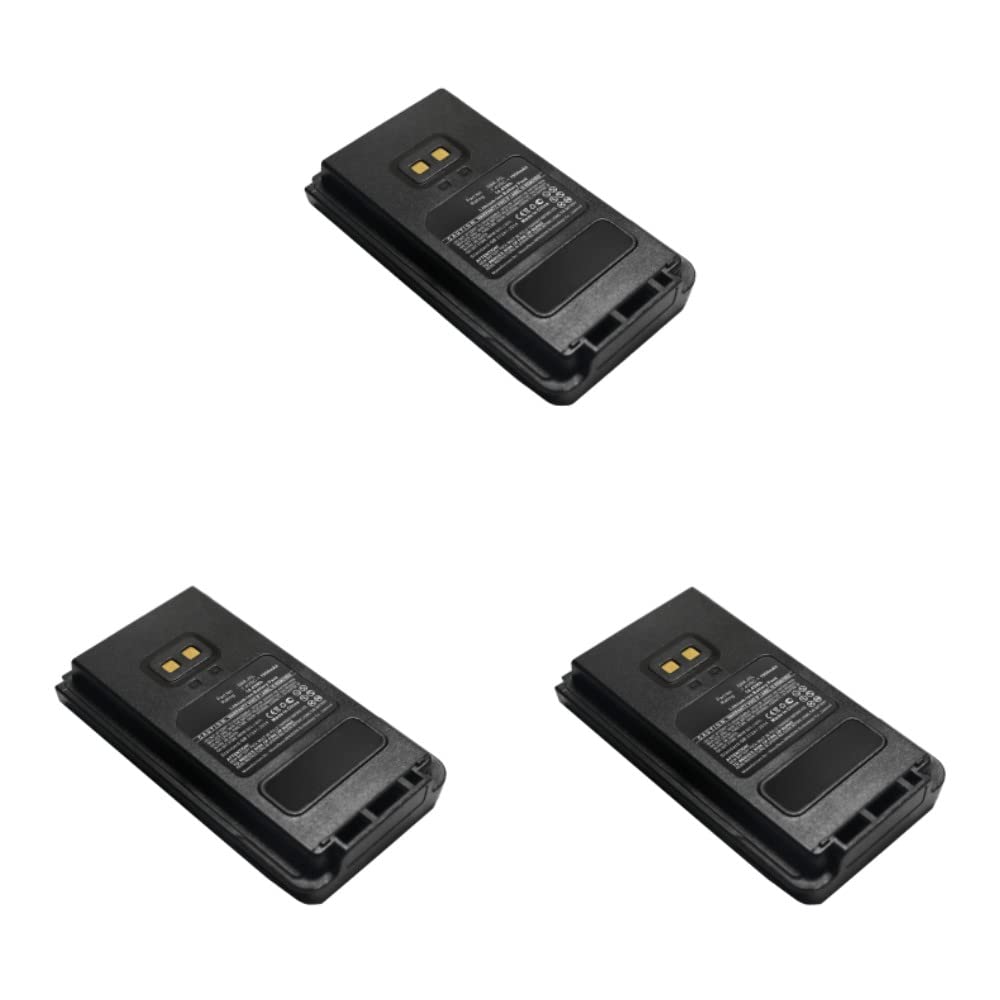 Synergy Digital 2-Way Radio Li-ion Battery Pack (7.4V 1950mAh) - Compatible with YAESU FT-65R Walkie Talkie, Replacement for SBR-25L - 3-Pack for Long-Lasting Communication - Perfect for Outdoor Adventures, Construction Sites & Emergency Preparedness