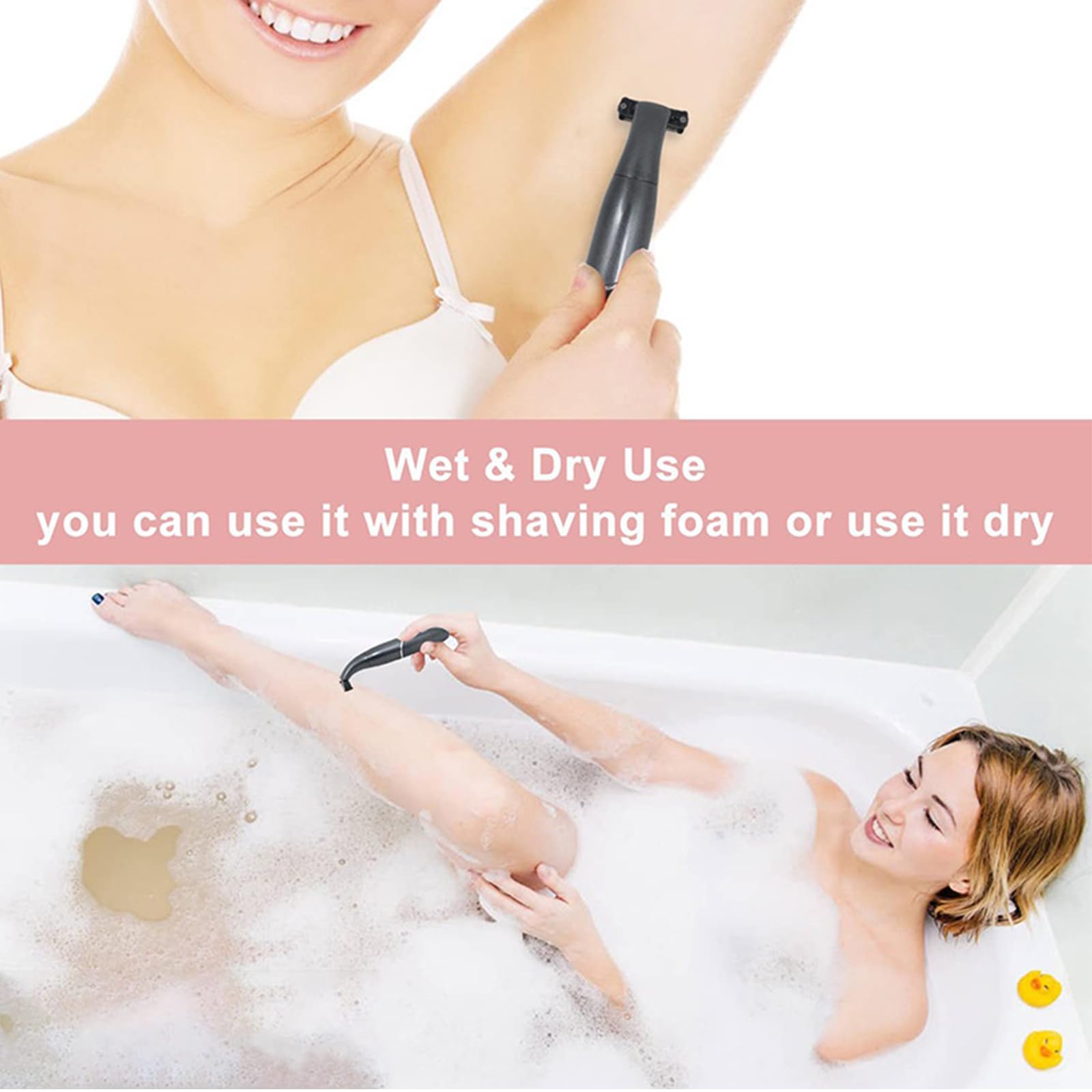 Rechargeable Electric Epilator for Women - Painless Hair Removal for Face, Body, Bikini, Arms & Legs | Gentle Shaving & Trimming | Perfect for Travel, Home Use & Quick Grooming