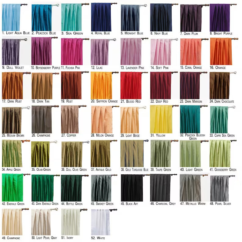 Premium Aqua Art Silk Fabric by the Yard - Soft Faux Silk Material for Drapes, Upholstery & DIY Sewing Projects
