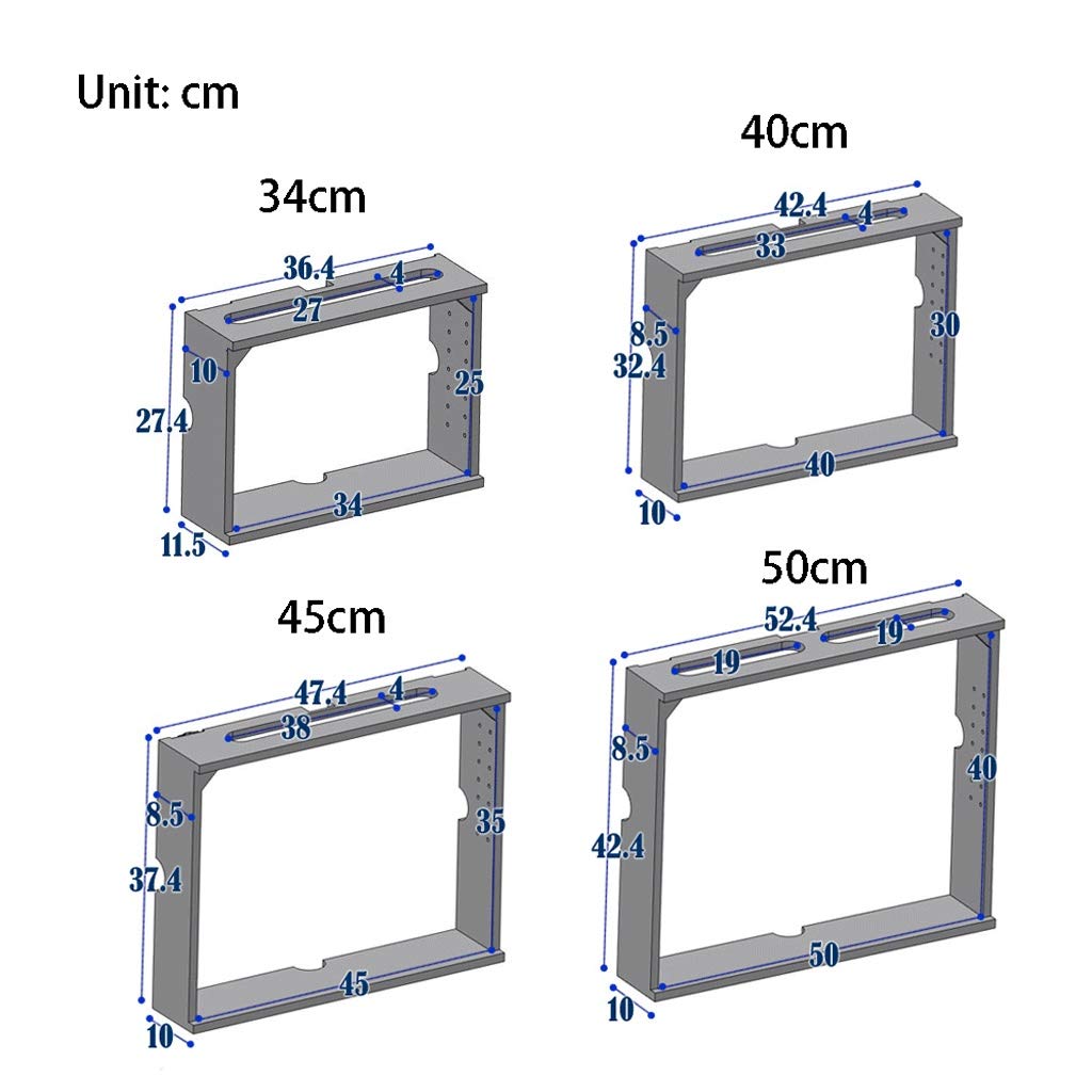 White Wireless Router Storage Shelf - Wall-Mounted WiFi Router Organizer Box with Cable Management & Socket Cover, Floating Shelf (40cm Inner Diameter) - Perfect for Home Office & Living Room Network Setup