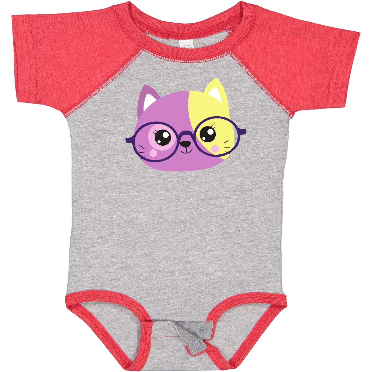 Hipster Cat Bodysuit with Glasses for Babies & Toddlers - Playtime & Photo Ops