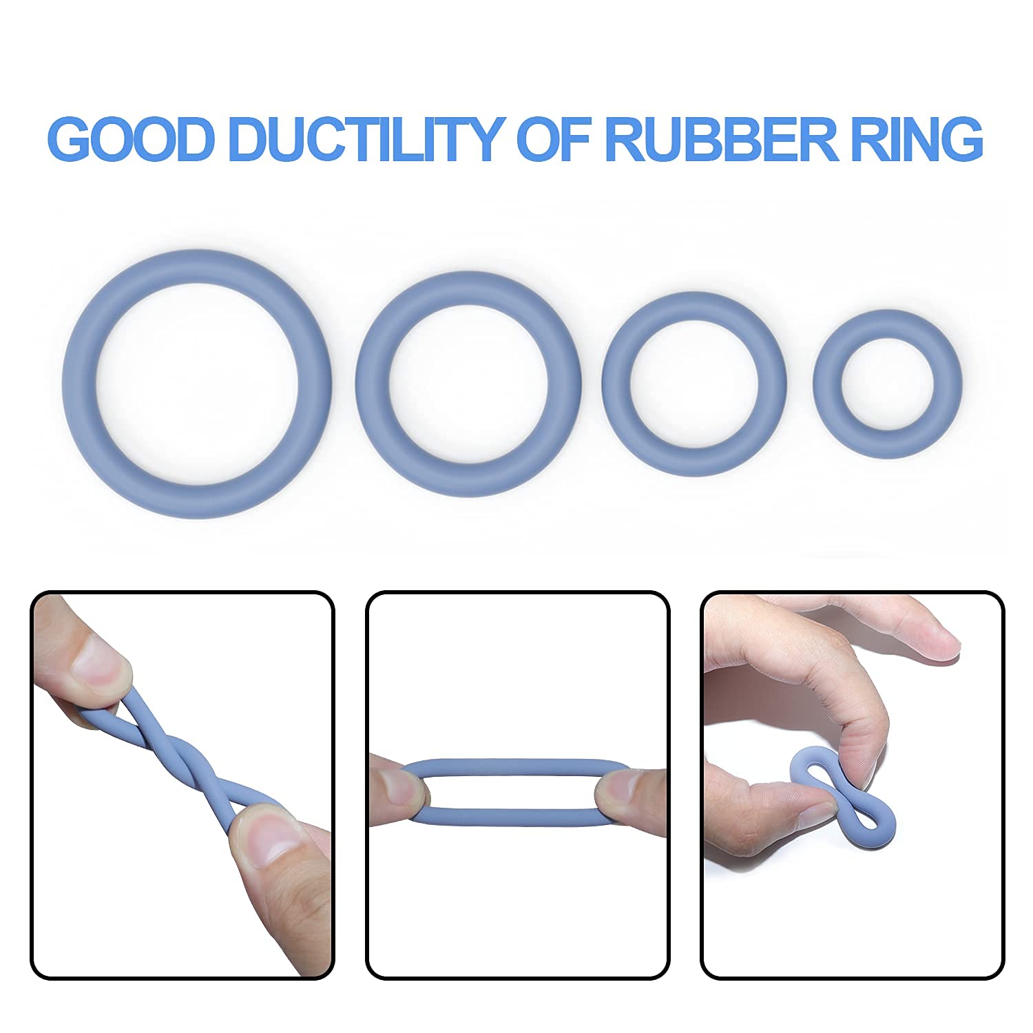 12 PCS Cock Rings for Men - Stronger Erection Enhancer & Orgasm Booster Sex Toys - Blue (13 pcs) - Perfect for Couples Play, Solo Pleasure & Enhanced Intimacy
