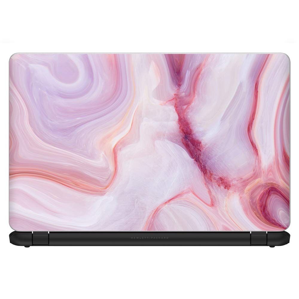 15.6 Inch Laptop Skin Vinyl Sticker Cover - Universal Fit for HP, Lenovo, Apple MacBook, Dell, Asus, Acer (Pink Stone Marble Geode Design) - Perfect for Work, School & Travel Protection