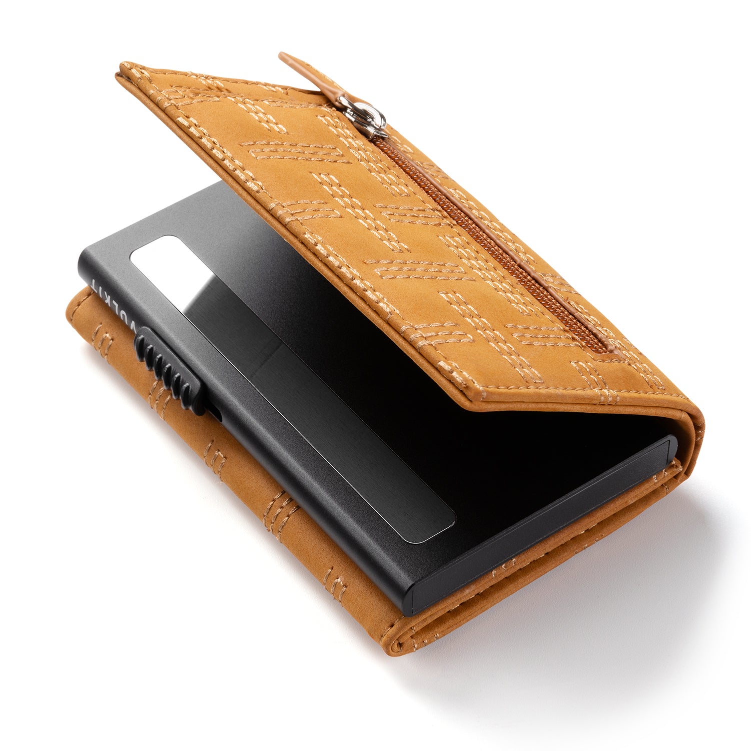VC302 Limited Edition Numbered Tri-Fold Wallet with Side Slider & Magnetic Closure - Perfect for Everyday Carry, Travel & Business (Men's RFID Blocking Leather Wallet)