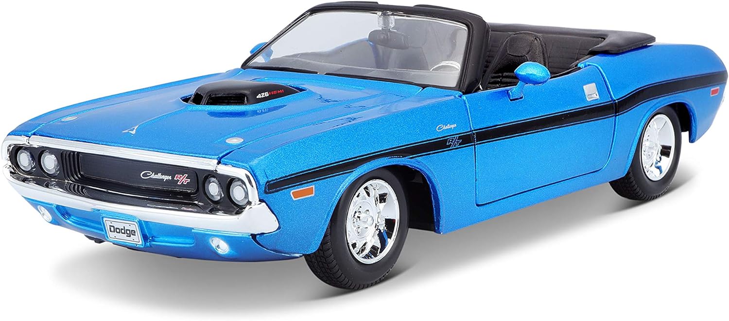 Maisto Special Edition 1:24 Scale 1970 Dodge Challenger R/T Convertible Diecast Model Car - Perfect for Collectors, Display, and Gift Giving