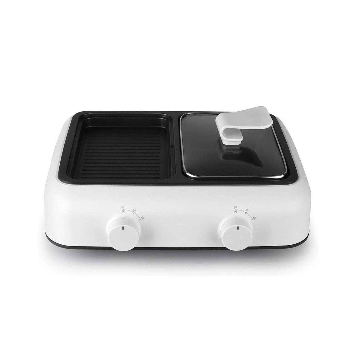 KGEZW Multifunctional Smoke-Free Electric Grill - Indoor Hot Pot, BBQ, Toaster & Oven for Dorm, Home, Camping & Small Gatherings