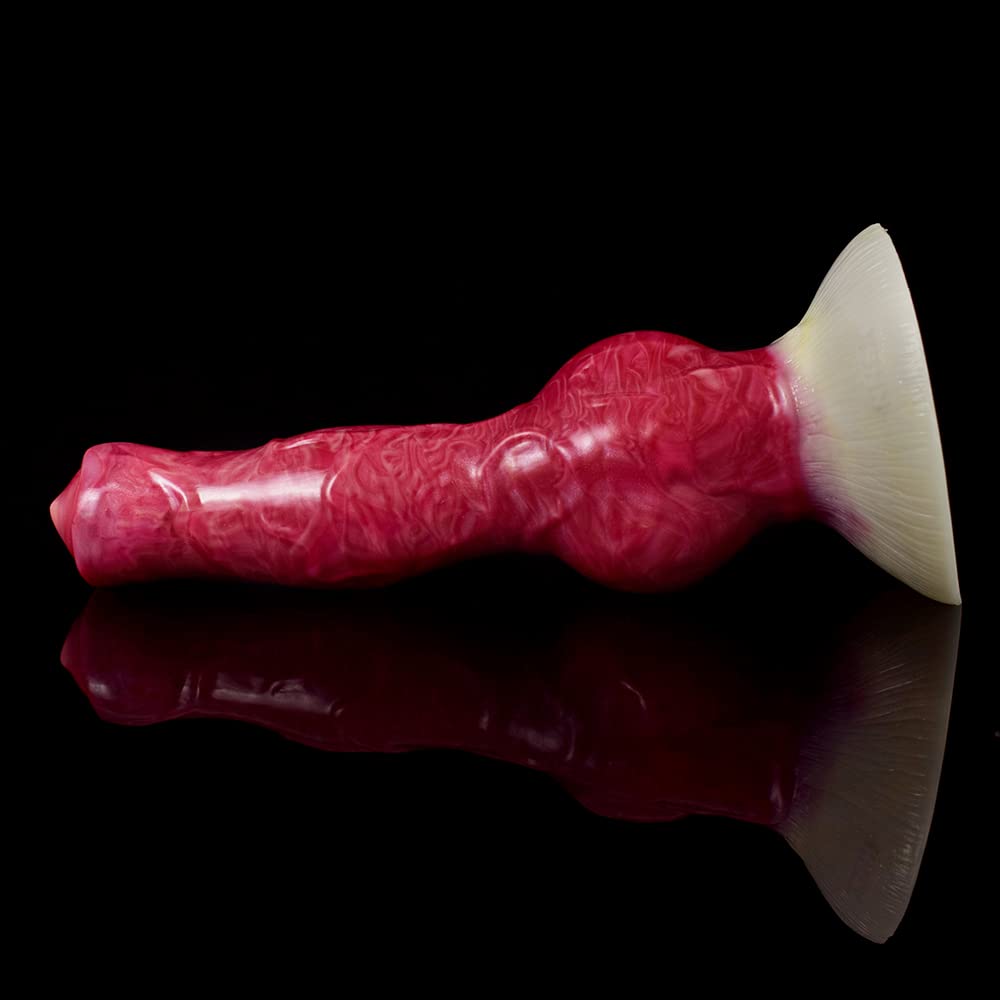 Premium Liquid Silicone Alien/Fido Dildo with Strong Suction Cup - Realistic BeHorny Adult Sex Toy for Solo Play & Couples Intimacy - Waterproof & Body-Safe for Shower, Bedroom & BDSM Scenes