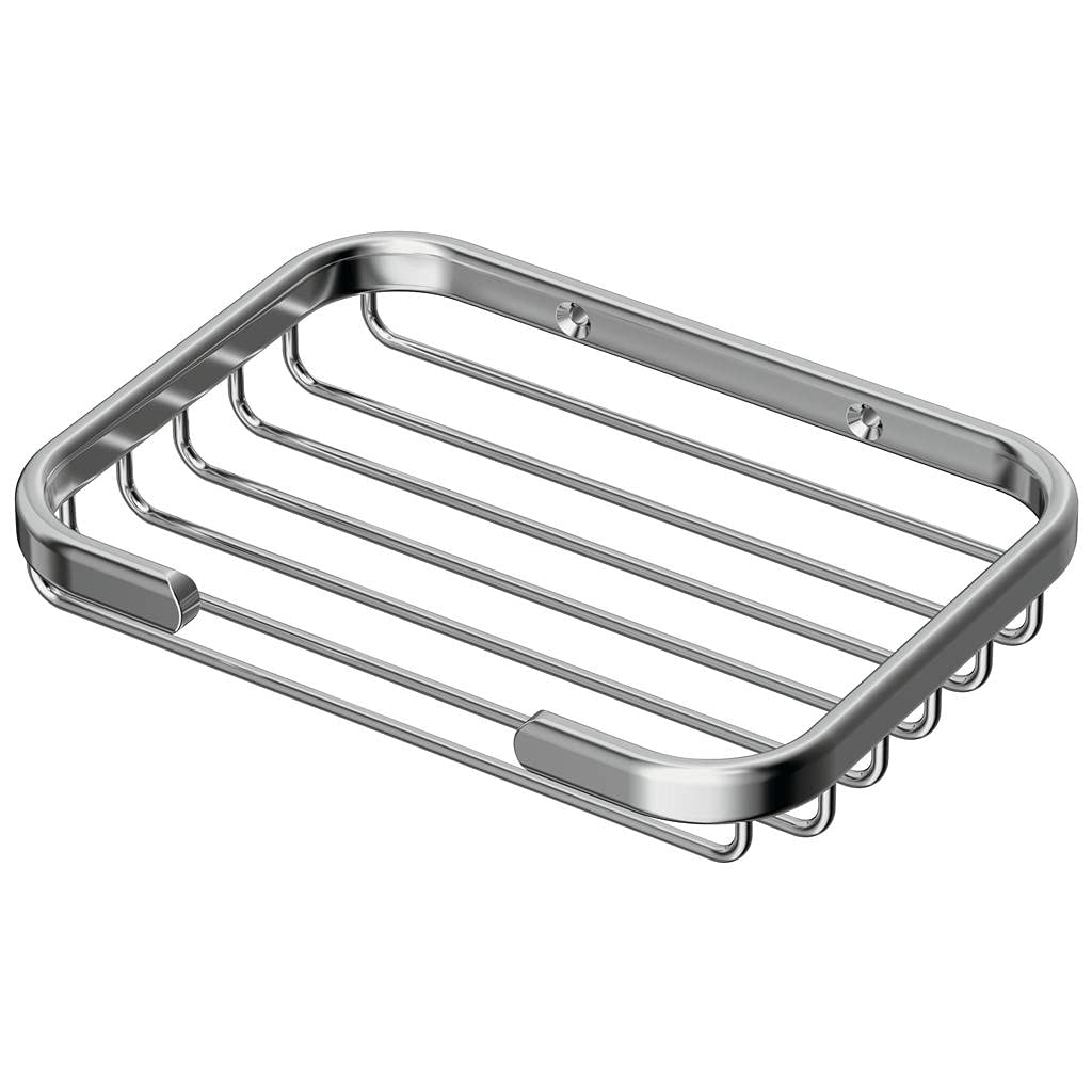 A9158AA Chrome Soap Dish for Bathroom - Elegant and Durable Soap Holder for Showers, Sinks, and Countertops