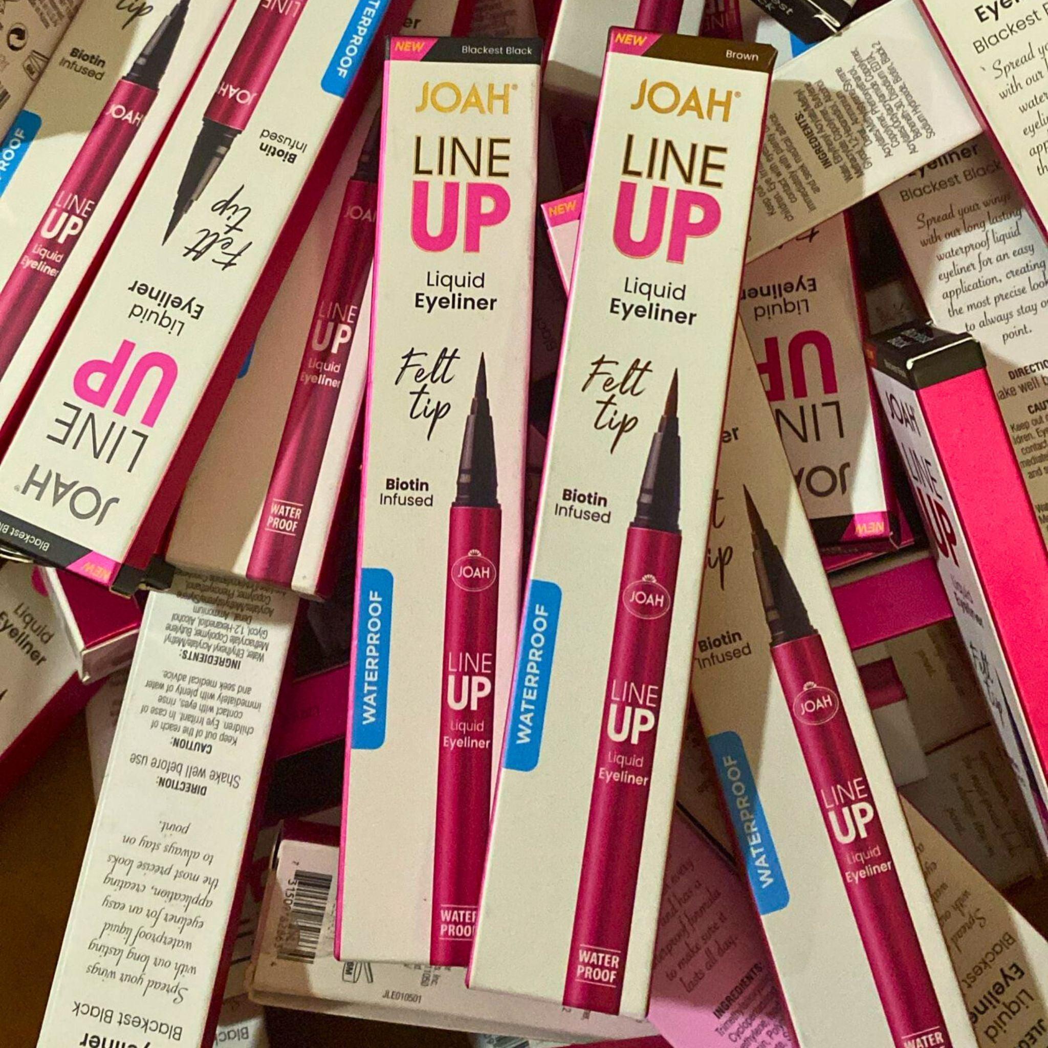Joah Line Up Liquid Eyeliner - Waterproof Felt Tip with Biotin Infusion (70 Pcs Bulk Pack) for Professional Makeup & Everyday Wear