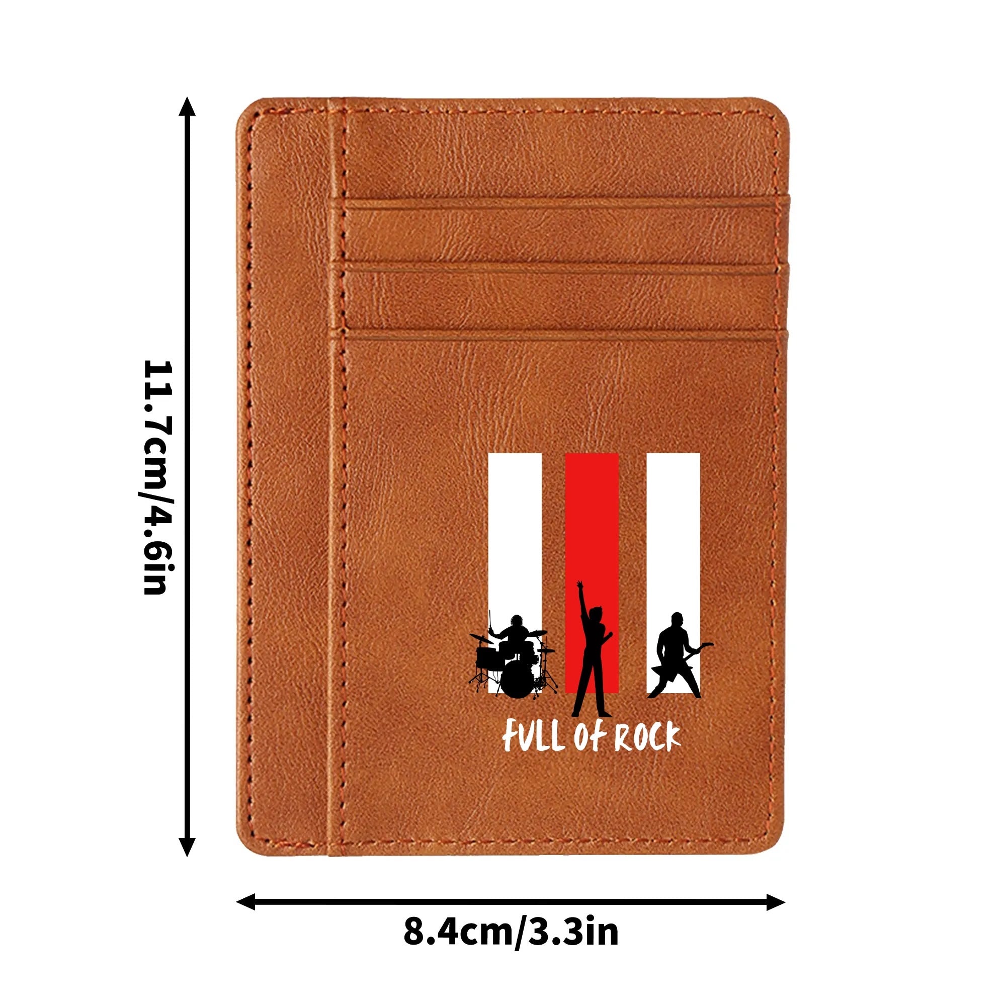 Slim Minimalist Leather Wallet for Men - RFID Blocking & Lightweight - Perfect for Everyday Carry, Travel & Business (Full of Rock Brand)