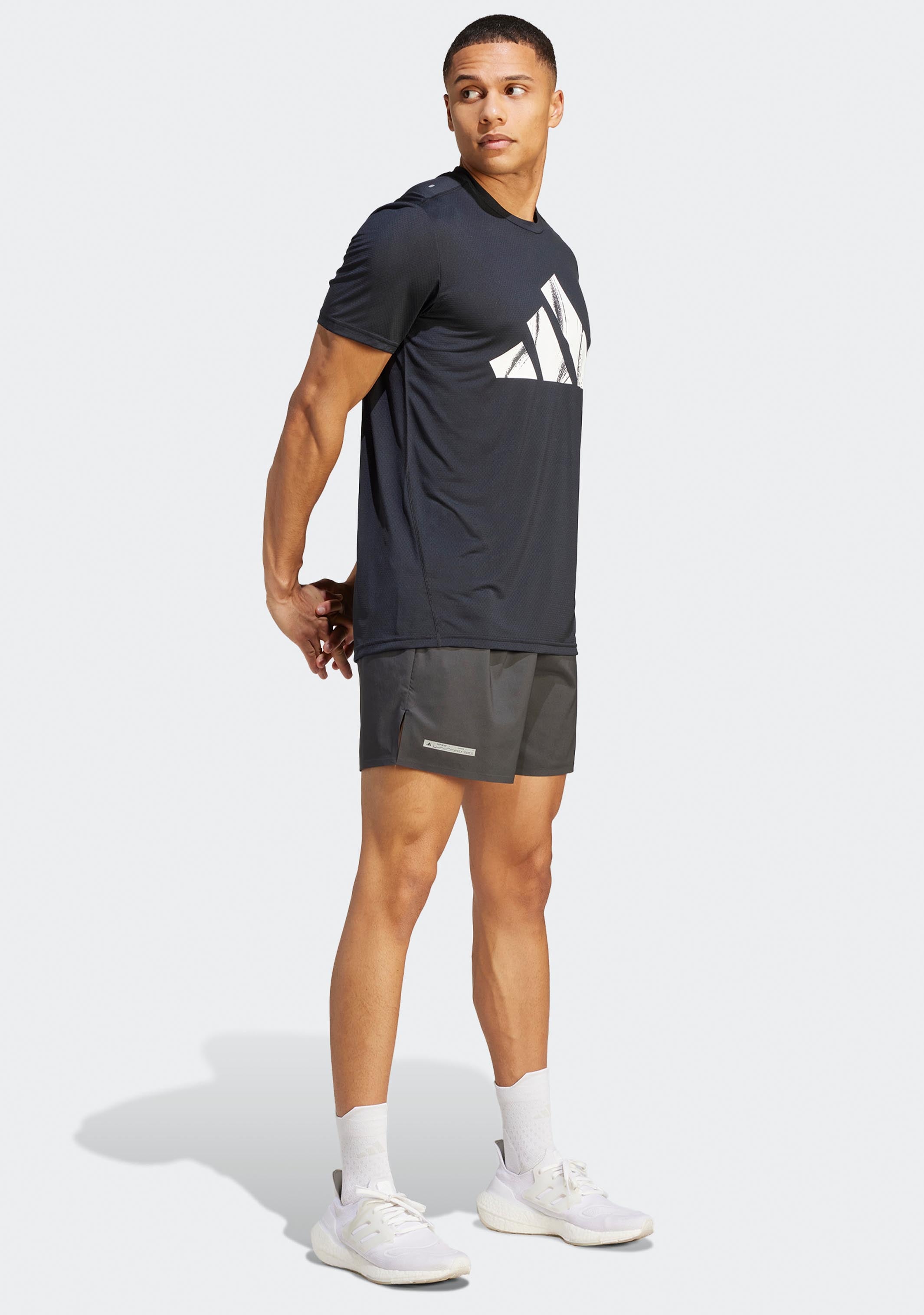 Adidas Men's Run It Brand Love T-Shirt - Comfortable Casual Short Sleeve Tee for Running, Gym & Everyday Wear