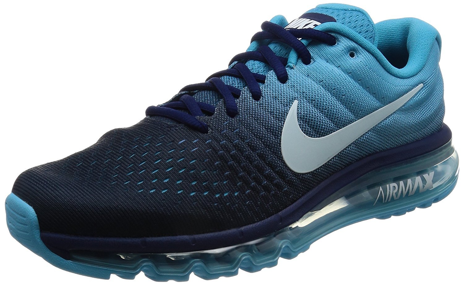 Nike Men's Air Max 2017 Running Shoes - Binary Blue/Glacier Blue - Size 9.5 M US - Lightweight Cushioned Sneakers for Jogging, Gym & Casual Wear