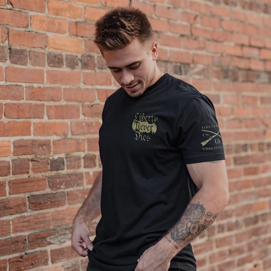Liberty Never Dies T-Shirt - Black | Patriotic Graphic Tee for Men & Women - Perfect for Independence Day, Political Rallies & Everyday Wear