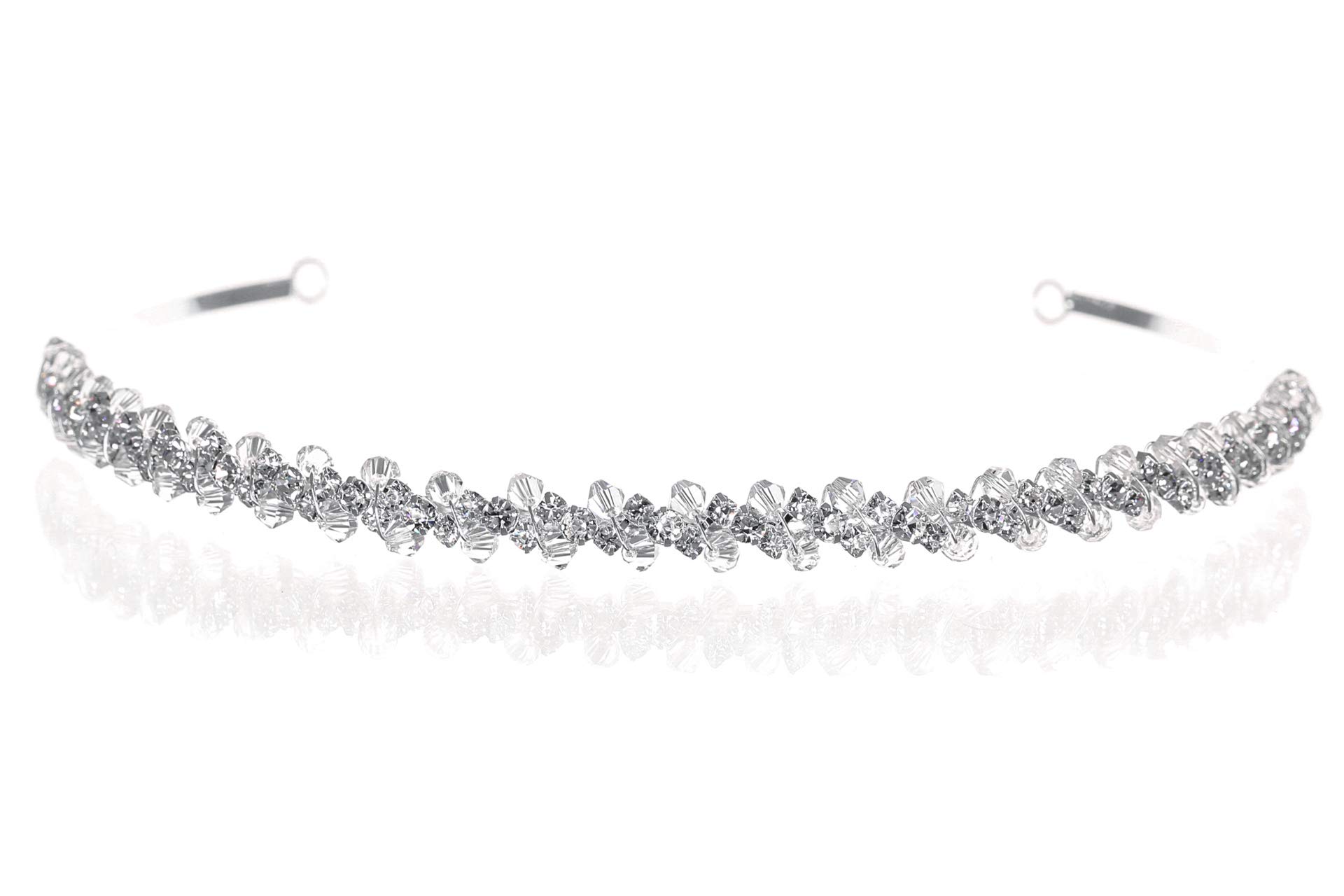 Elegant SAMKY Bridal Tiara Wedding Headpiece - Sparkling Crystal Hair Accessories for Bride, Women's Wedding Headband - Perfect for Bridal Showers, Weddings & Special Occasions