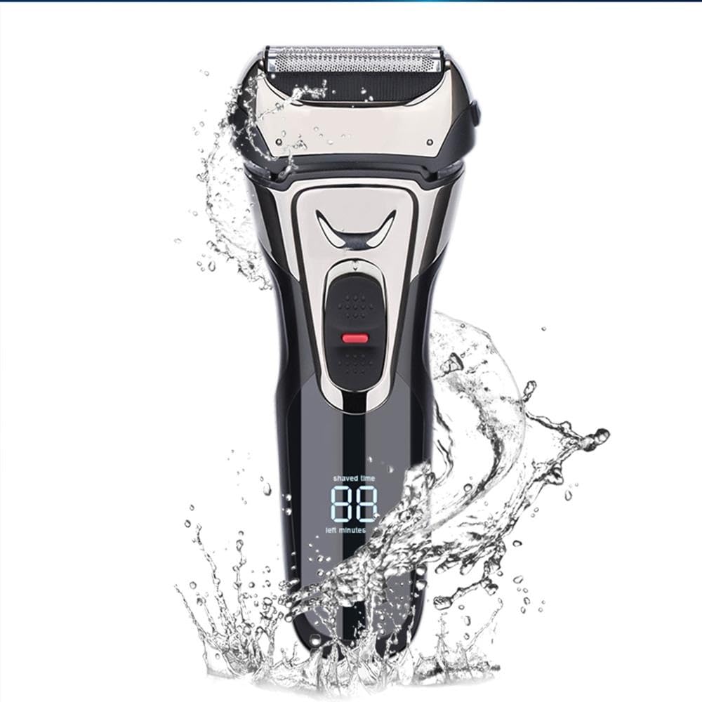 Best Electric Razor for Men - USB Rechargeable Wet & Dry Beard Trimmer Shaver with Washable Head - Perfect for Travel, Home & Gym Use