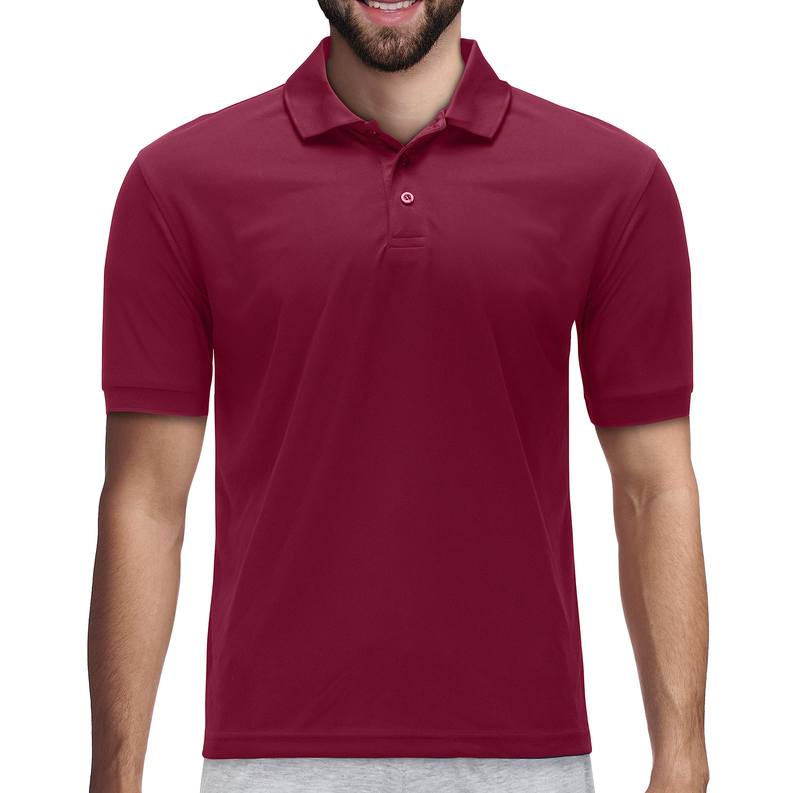 Premium Moisture-Wicking Men's Polo Shirt - Quick-Dry Breathable Golf & Casual Wear for Active Lifestyles