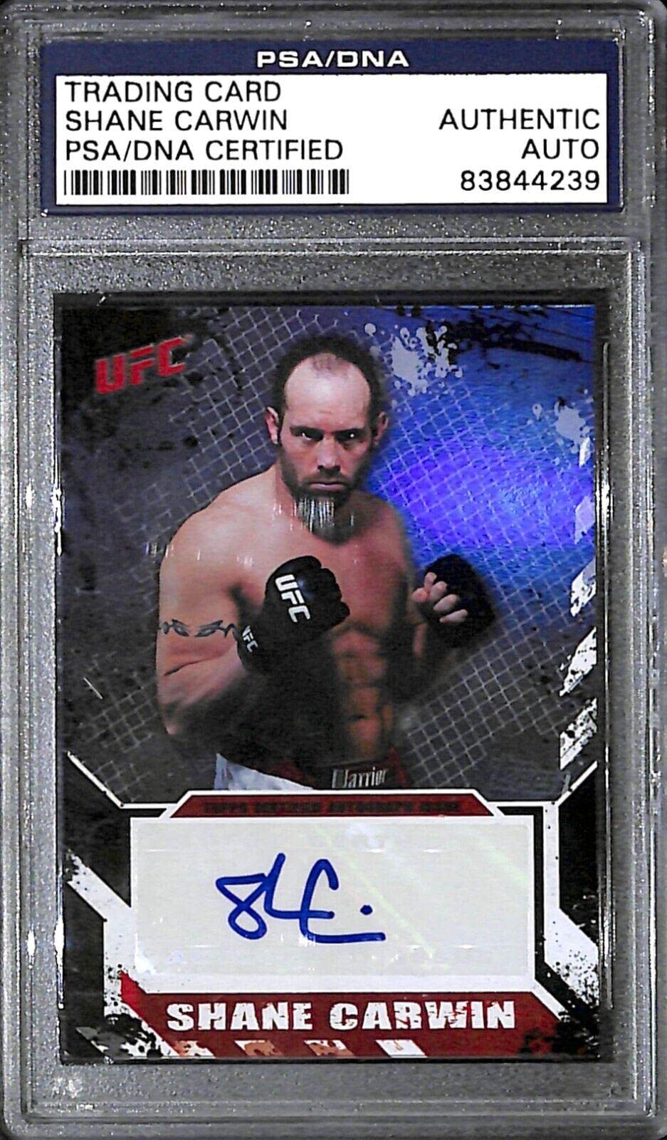 Shane Carwin 2009 Topps UFC Autographed Trading Card - PSA/DNA Certified - ARSC 2010 Exemption Replacement - Collectible MMA Memorabilia for UFC Fans and Sports Collectors - Perfect for Display, Investment, and Gift Giving