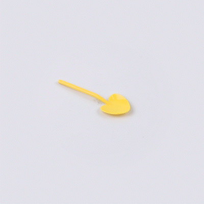 100-Pack Yellow Plastic Baby Love Shovel Spoons (3.5