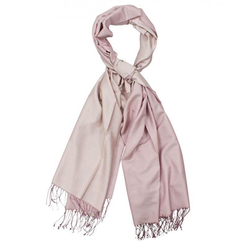 Aker Double Sided Silk Scarf - Lightweight Pink Shawl for Women, Spring Summer Fashion Accessory | Perfect for Weddings, Parties & Office Wear
