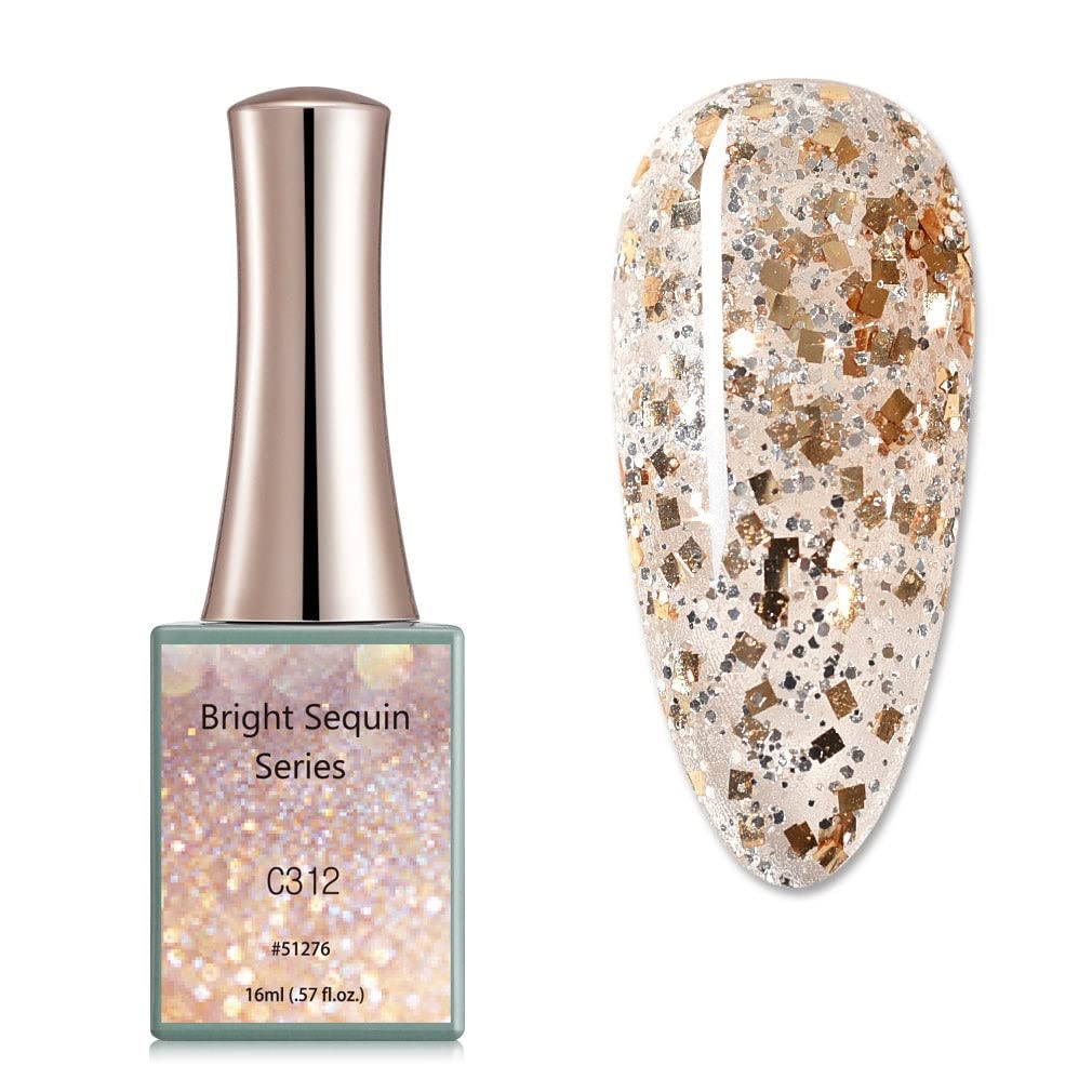 BELLE GAGA™ CANNI Soak Off LED Gel Nail Polish - 16ml Salon Quality DIY Manicure Kit for Home & Professional Use - Long Lasting Nail Art Colors (C312) - Perfect for Parties, Weddings & Everyday Wear