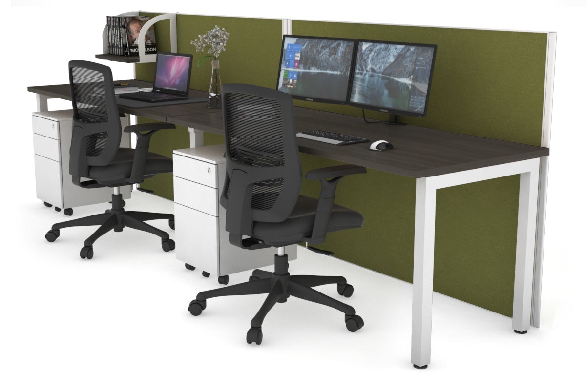 Horizon Quadro 2 Person Office Workstation with Square Legs - 1400L x 700W Dimensions - Perfect for Collaborative Workspaces & Home Offices