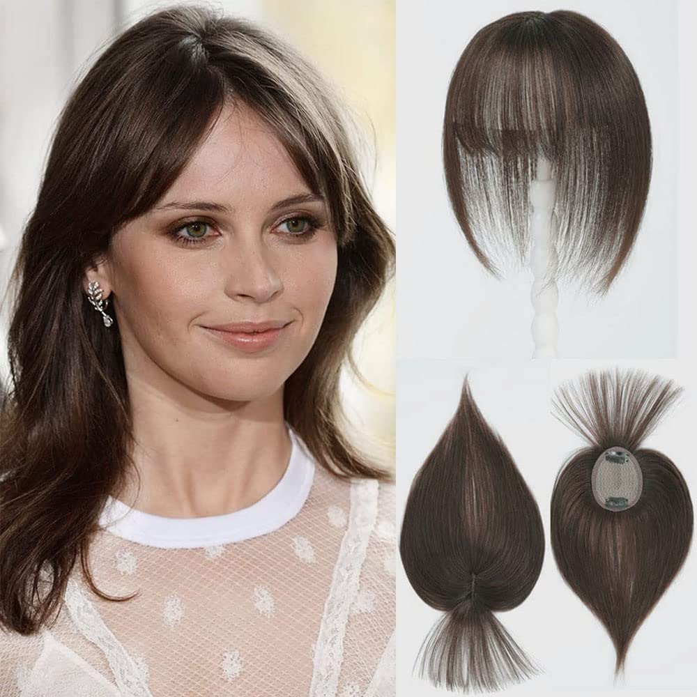 YAMI 100% Human Hair Toppers for Women - Clip-in Bangs & Hair Extensions | 10