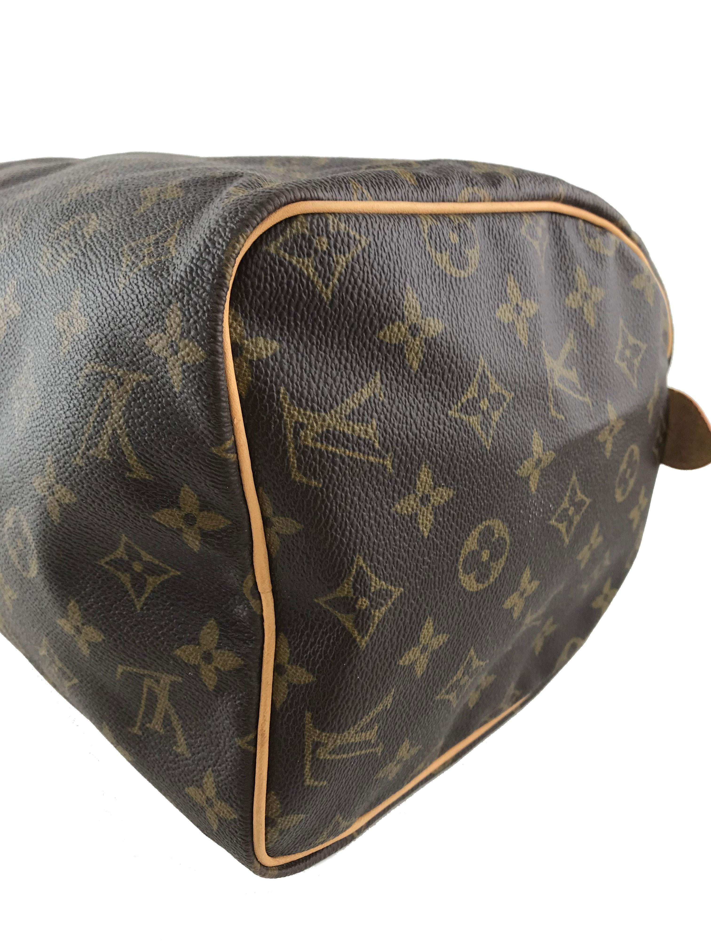 Authentic Louis Vuitton Monogram Speedy 30 Handbag - Luxury Canvas Shoulder Bag for Women - Perfect for Work, Travel & Everyday Use