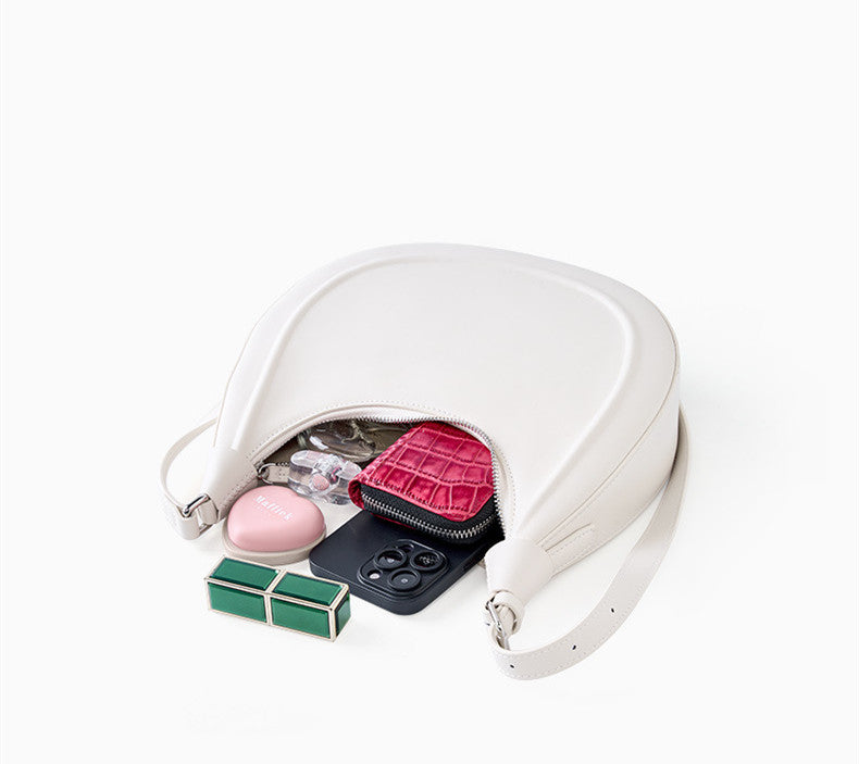 Stylish Curved Shoulder Bag for Women - Trendy Crossbody Purse with Adjustable Strap, Perfect for Daily Use, Travel & Shopping
