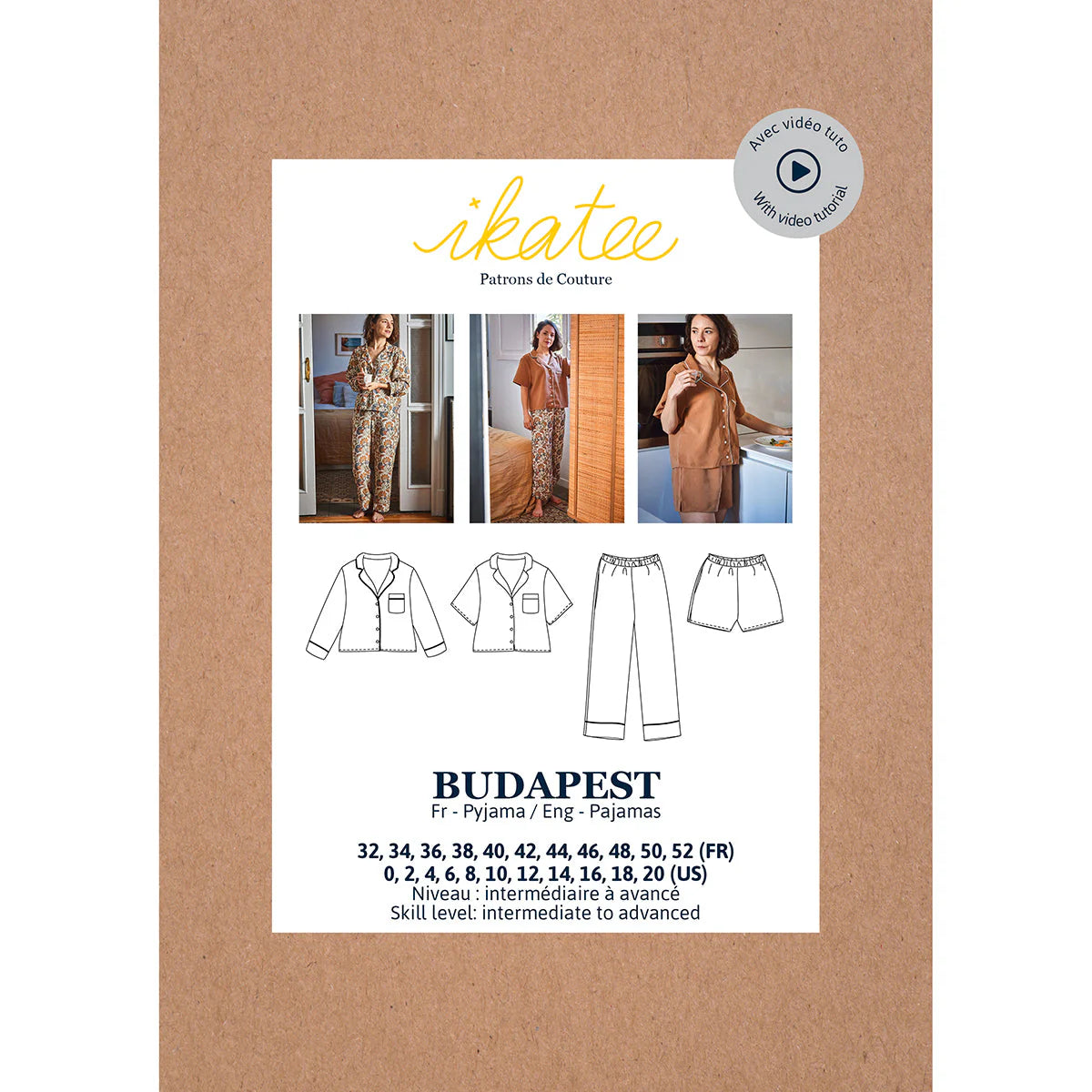 Budapest Pajama Pattern - Comfortable Sleepwear Sewing Template for Women & Men | Perfect for DIY Nightwear, Loungewear, and Home Relaxation