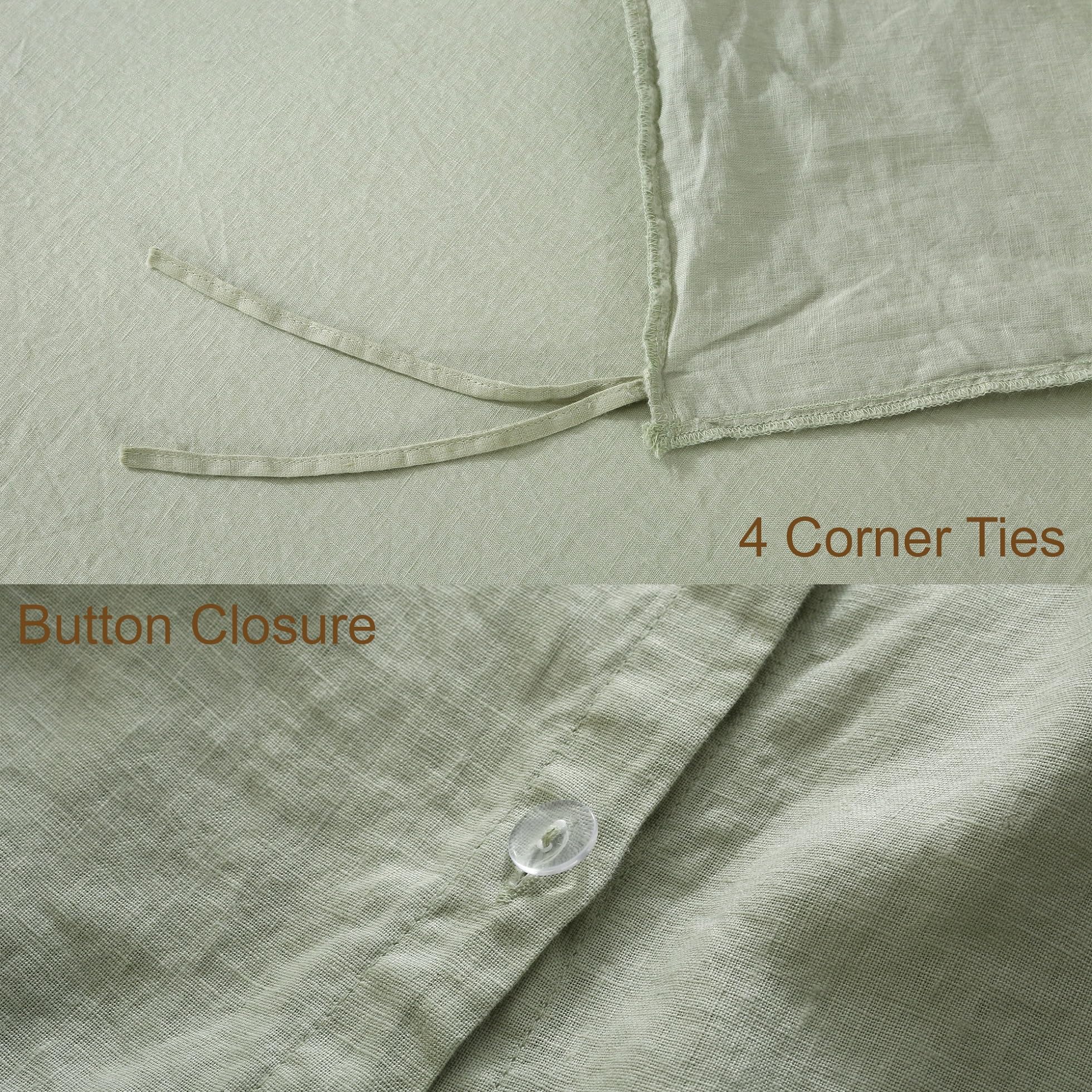 Premium 100% French Linen Duvet Cover Set - Ultra Soft & Breathable Luxury Bedding for All Seasons - Perfect for Master Bedroom, Guest Room & Airbnb Stays