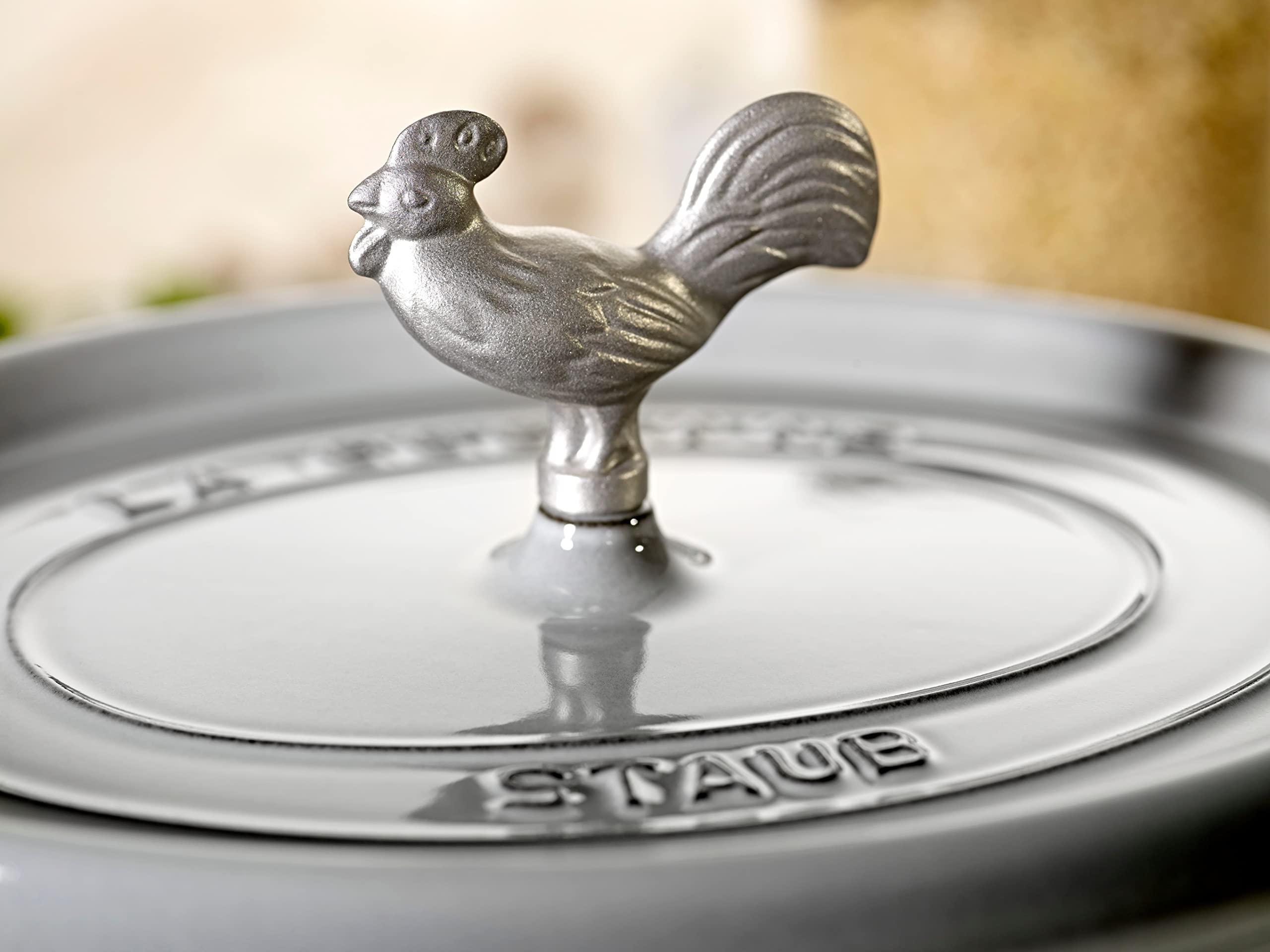 STAUB Cast Iron Dutch Oven Knob - Animal Design, Stainless Steel Replacement Lid Handle - Perfect for Le Creuset, Lodge & Staub Cookware - Ideal for Baking, Roasting & Stovetop Cooking