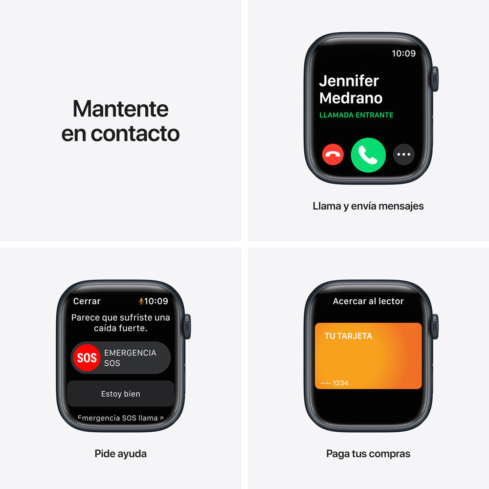 Apple Watch Series 7 45mm GPS + Cellular Aluminum Case with Sport Band - Perfect for Fitness Tracking, Calls & Smart Notifications