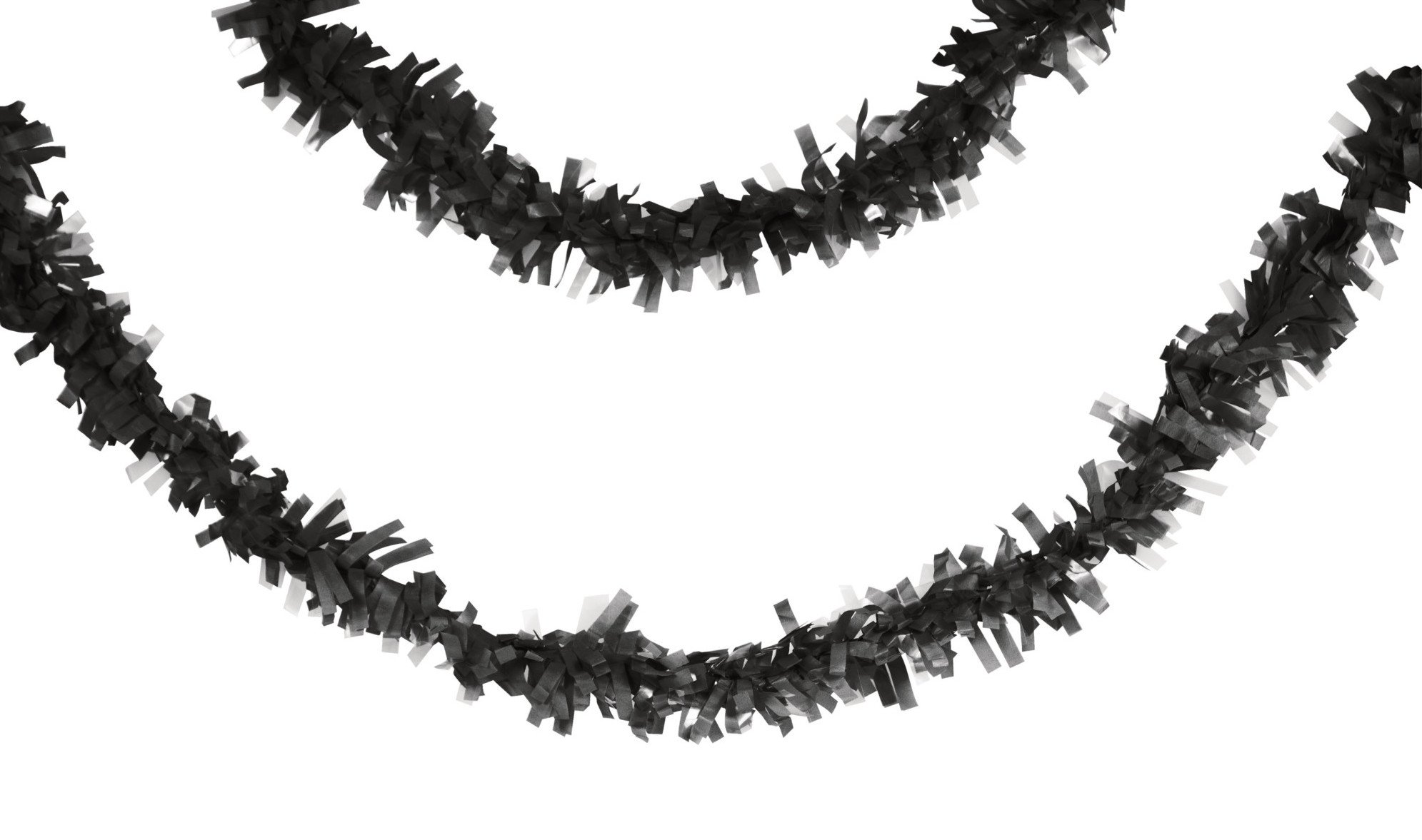 Black Velvet Tissue Garland - 25 Feet Party Decorations for Birthday, Wedding, Baby Shower & Holiday Events - Creative Converting Party Supplies