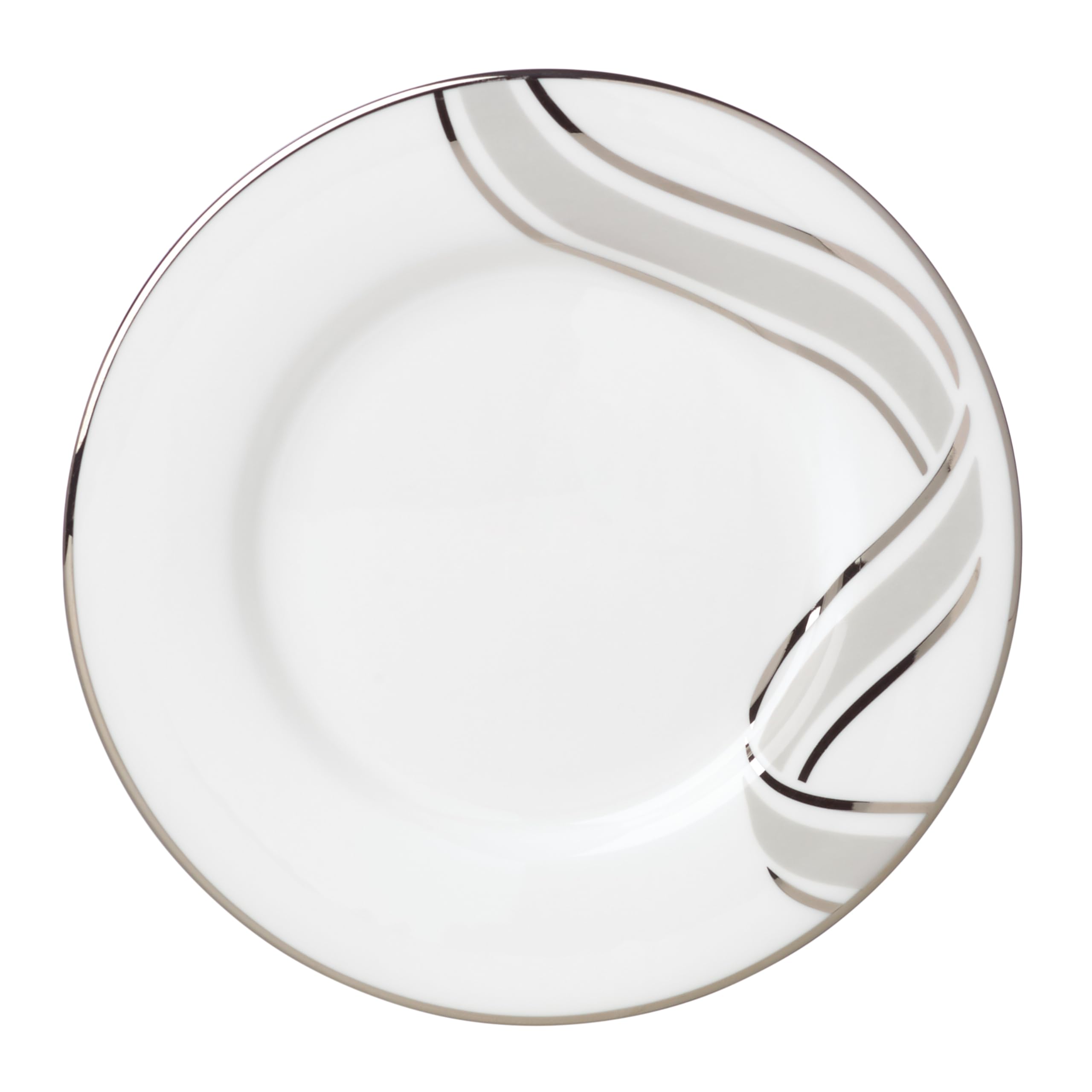 Kate Spade New York Lacey Drive Saucer - Elegant White Porcelain Dessert Plate for Tea Parties, Bridal Showers & Home Decor