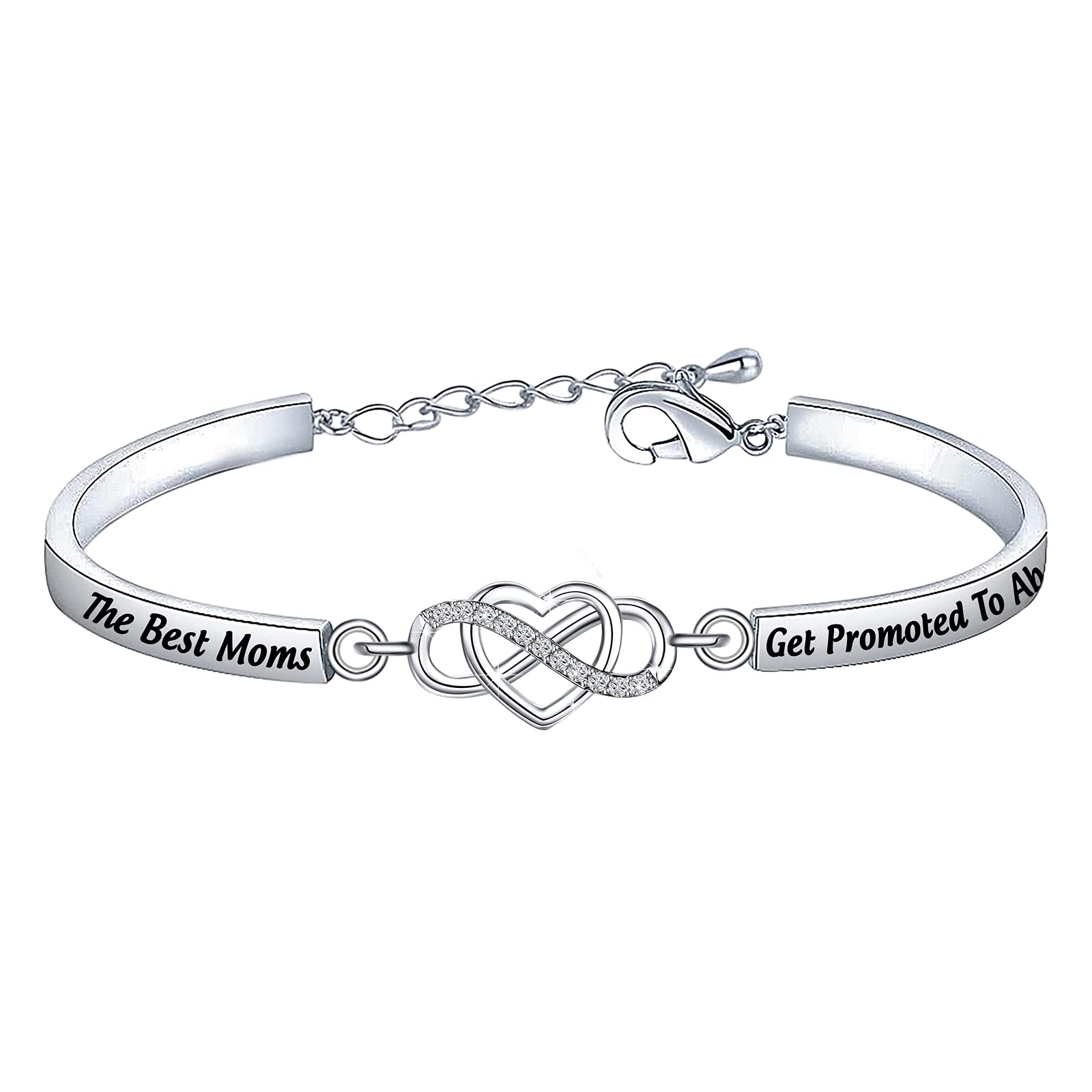 FEELMEM Grandma Bracelet - Baby Announcement Gift for New Grandmas, Nana, Gigi, Mimi | Engravable Keepsake Jewelry for Grandmothers | Perfect for Baby Reveal, Mother's Day & Special Occasions