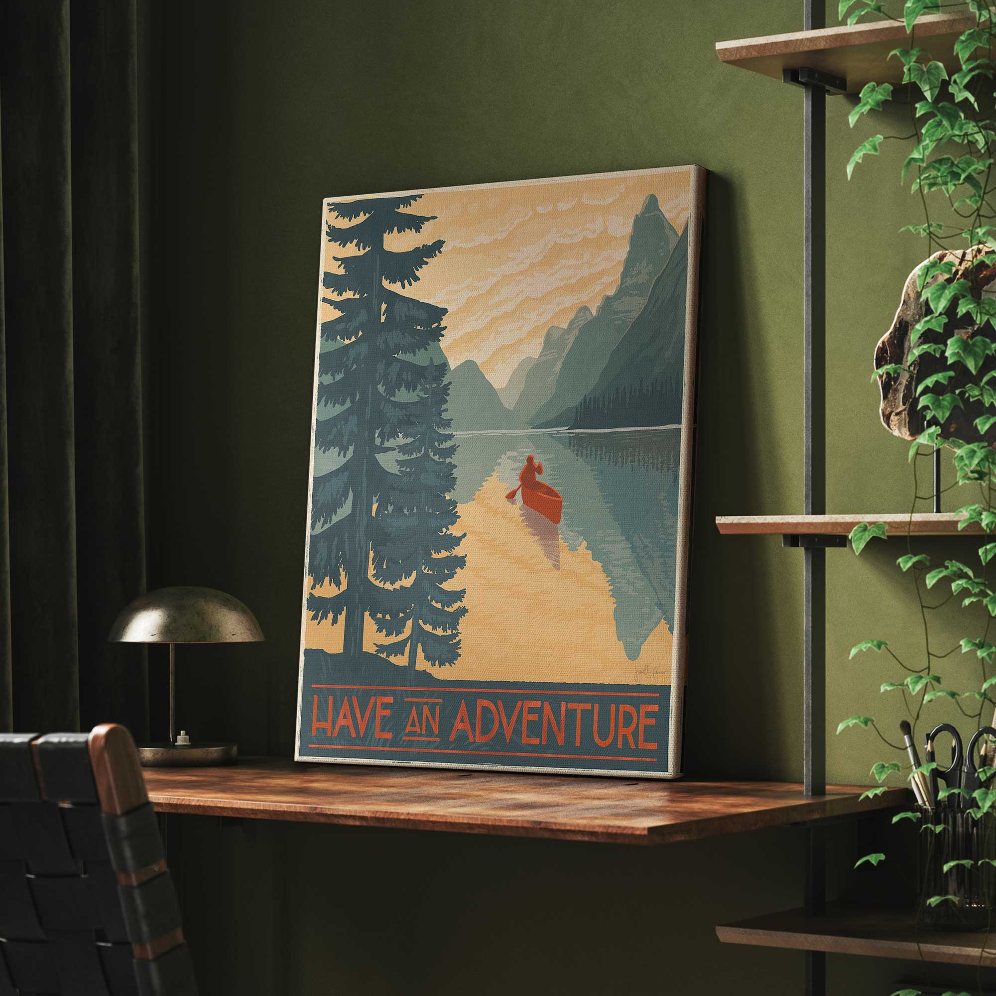 Golden Hour Expedition Canvas Wall Art - Stunning Landscape Print for Living Room, Bedroom & Office Decor