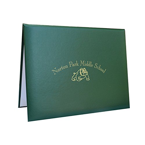 Jones School Supply - 50 Pack Green Custom Diploma Covers for Graduation Certificates - Perfect for Commencement, Awards & Academic Achievements