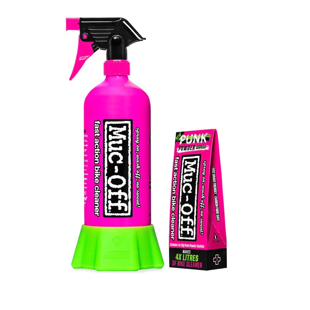 Muc Off Punk Powder 4 x 30g with Aluminum Bottle - Premium Bike Cleaner & Degreaser for Mountain, Road & BMX Bikes - Ideal for Off-Road, Commuting & Bike Maintenance